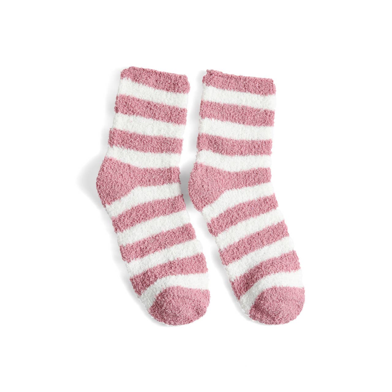 Ladies Fuzzy Socks - 3 pair Set - Pink