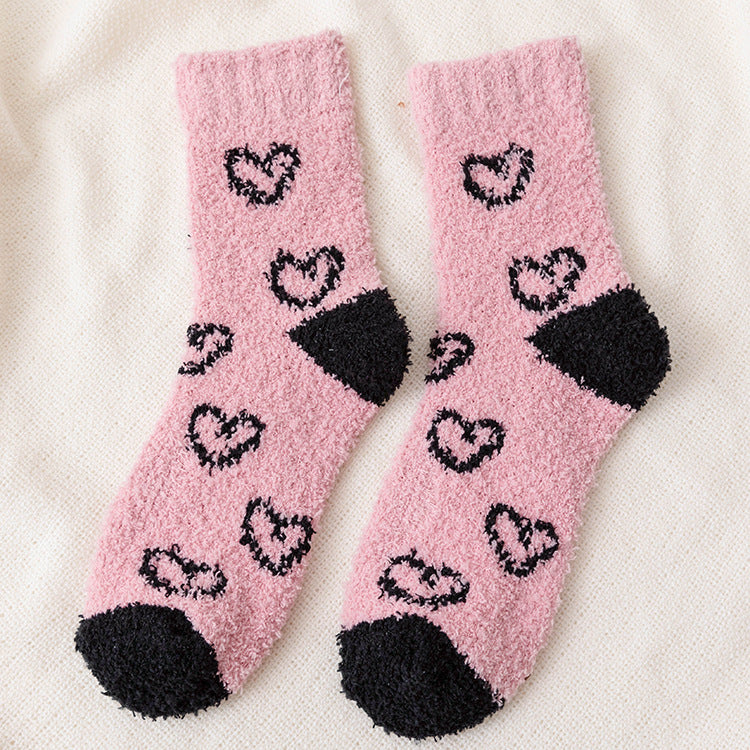 Fuzzy Valentines Socks
