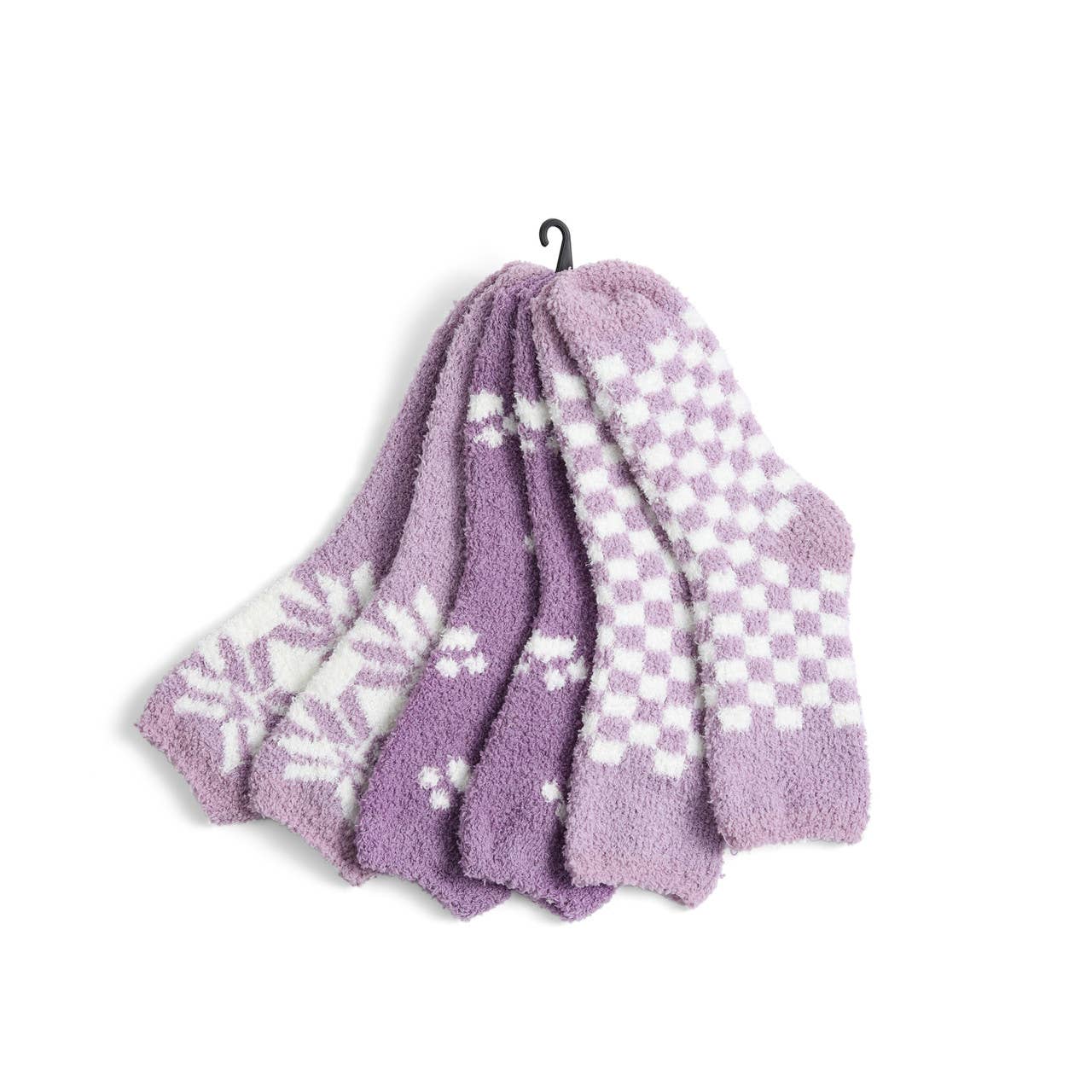 Ladies Fuzzy Socks - Purple set
