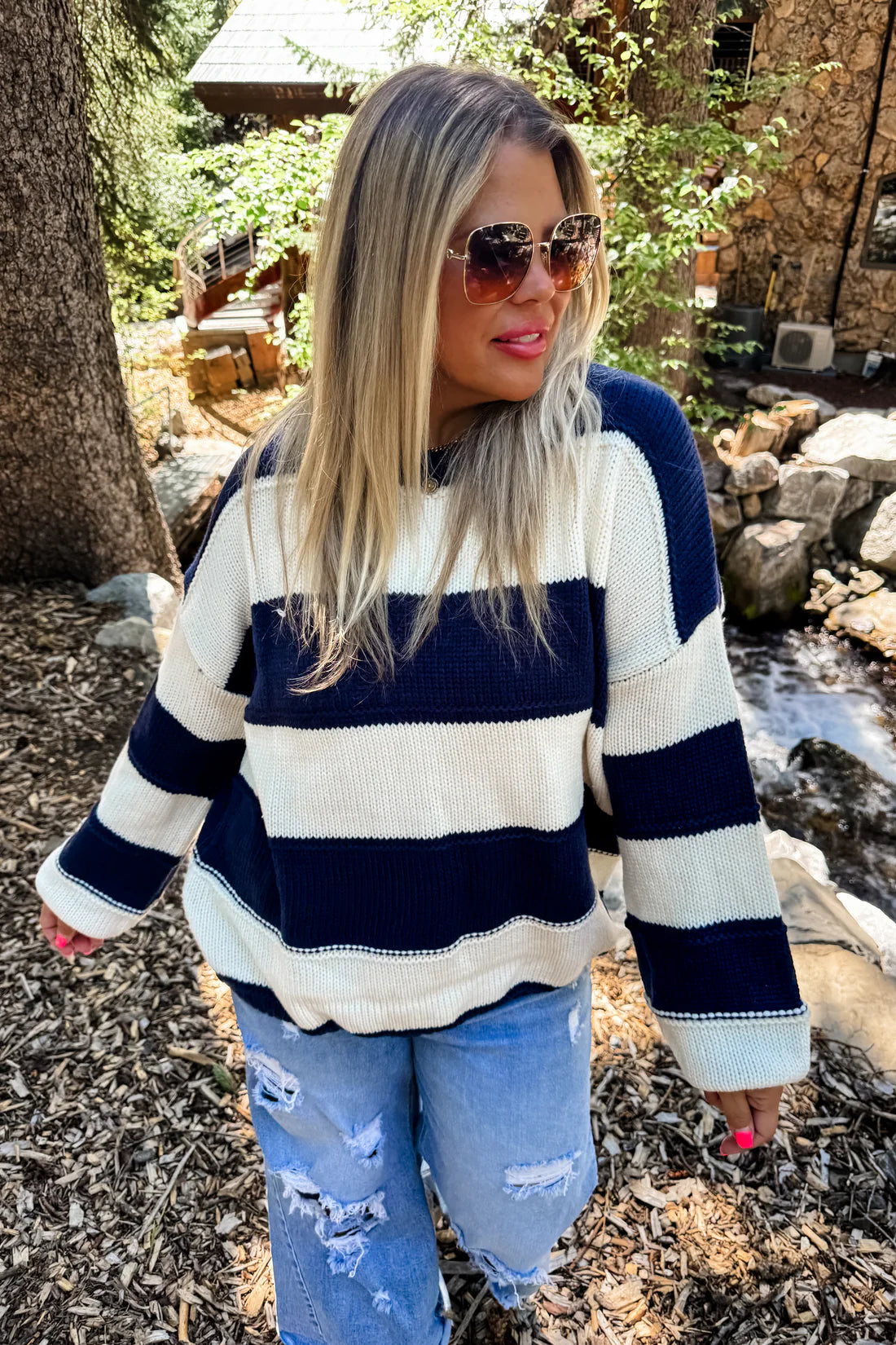 Kadie Stripe Knit Sweater
