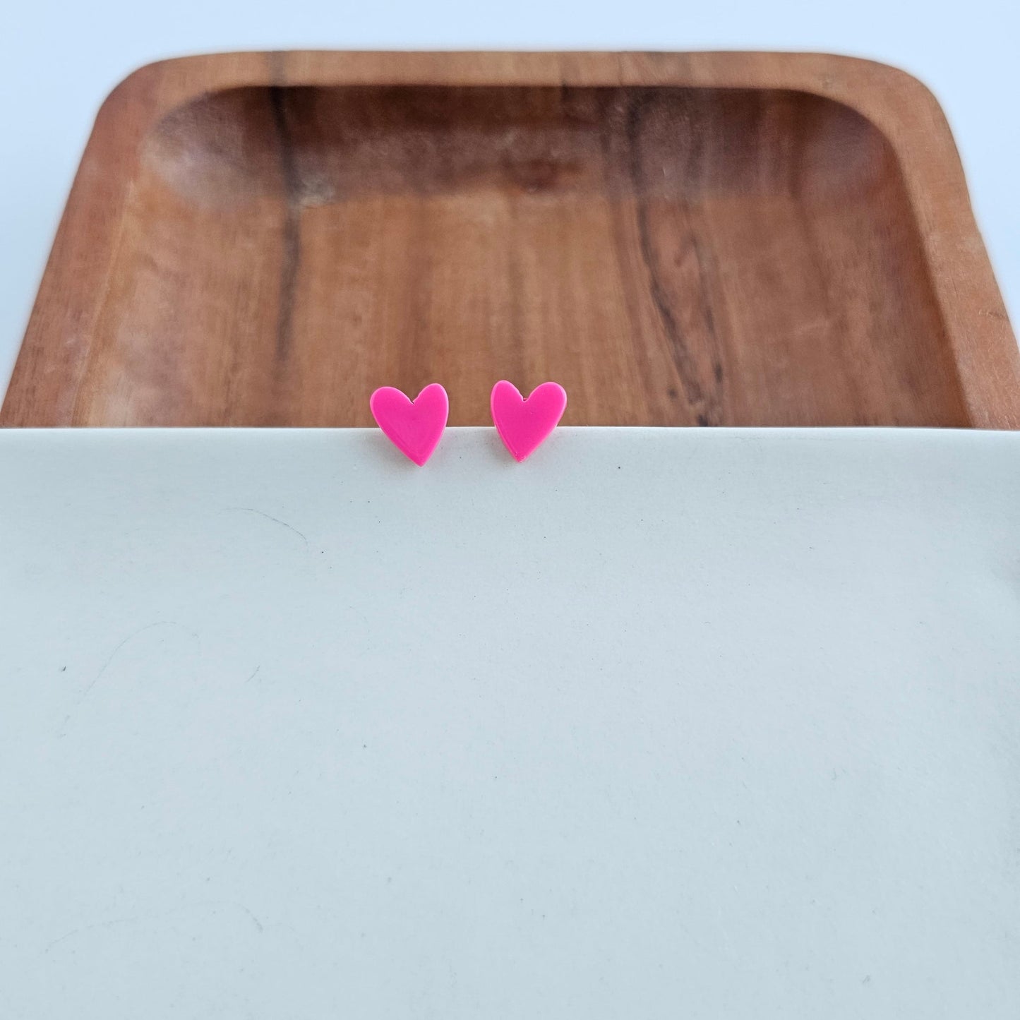 Hand Drawn Hearts - Stud Earrings