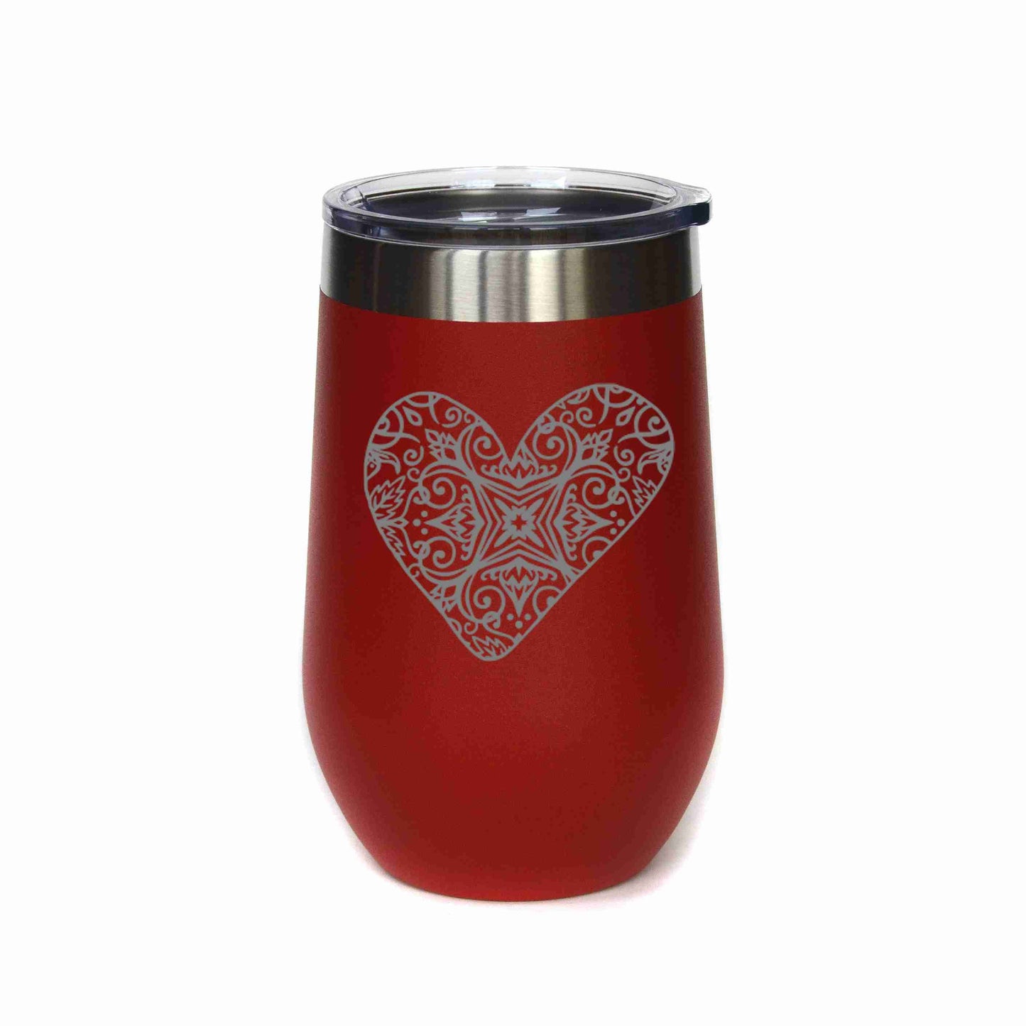 Valentine's Day Heart With Pattern Mug - 16 oz