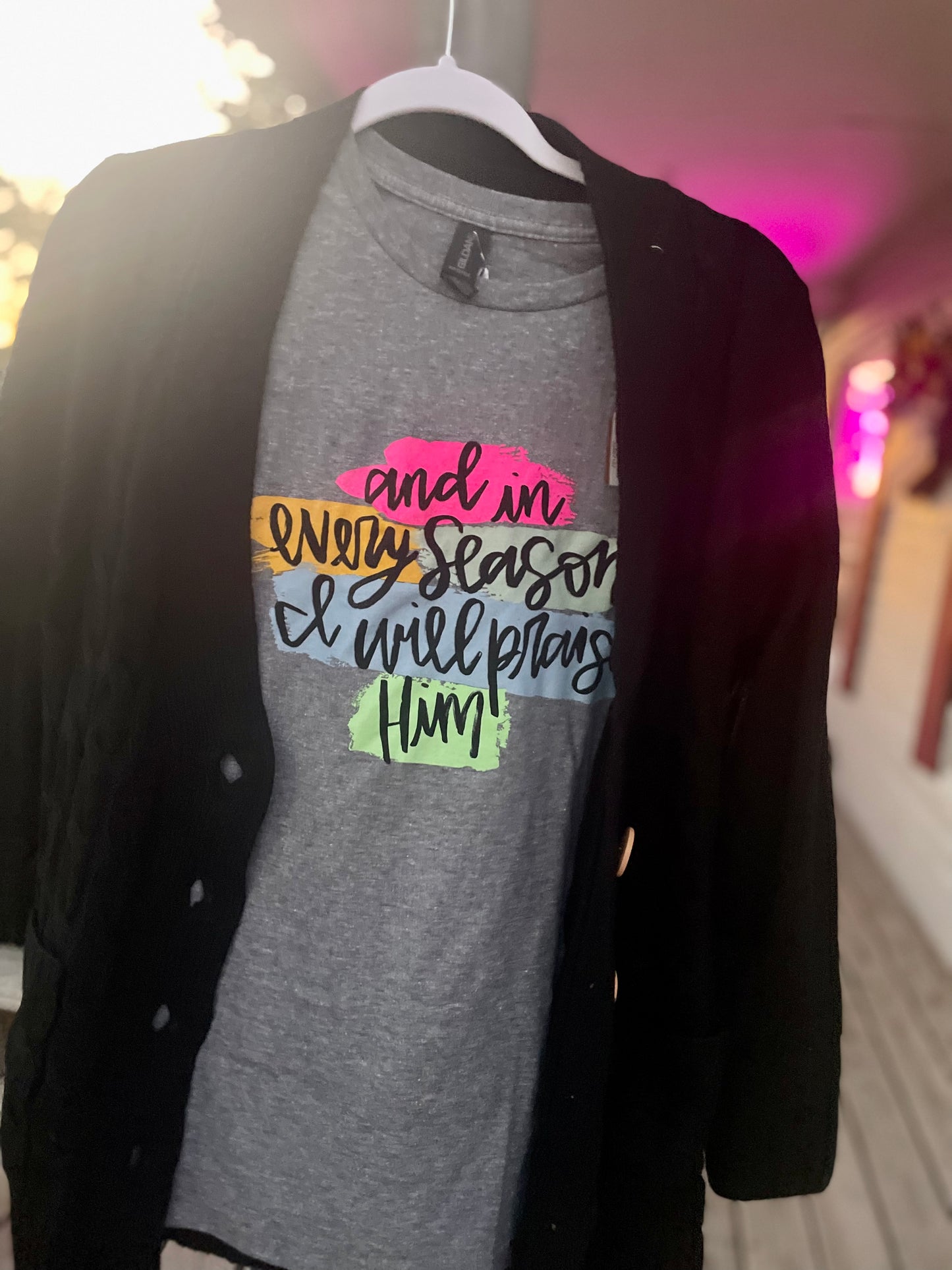 Black Wooden Button Cardigan