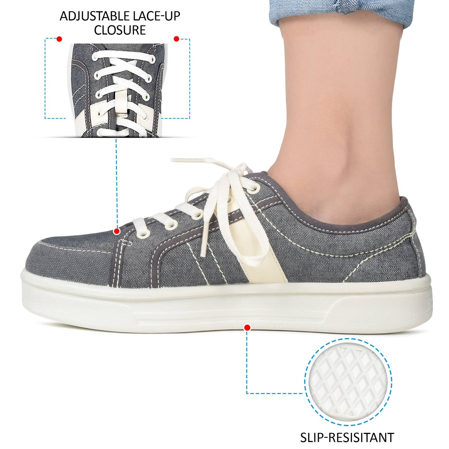 Aerosoft - Dormare Lace-up Round Toe Sneakers
