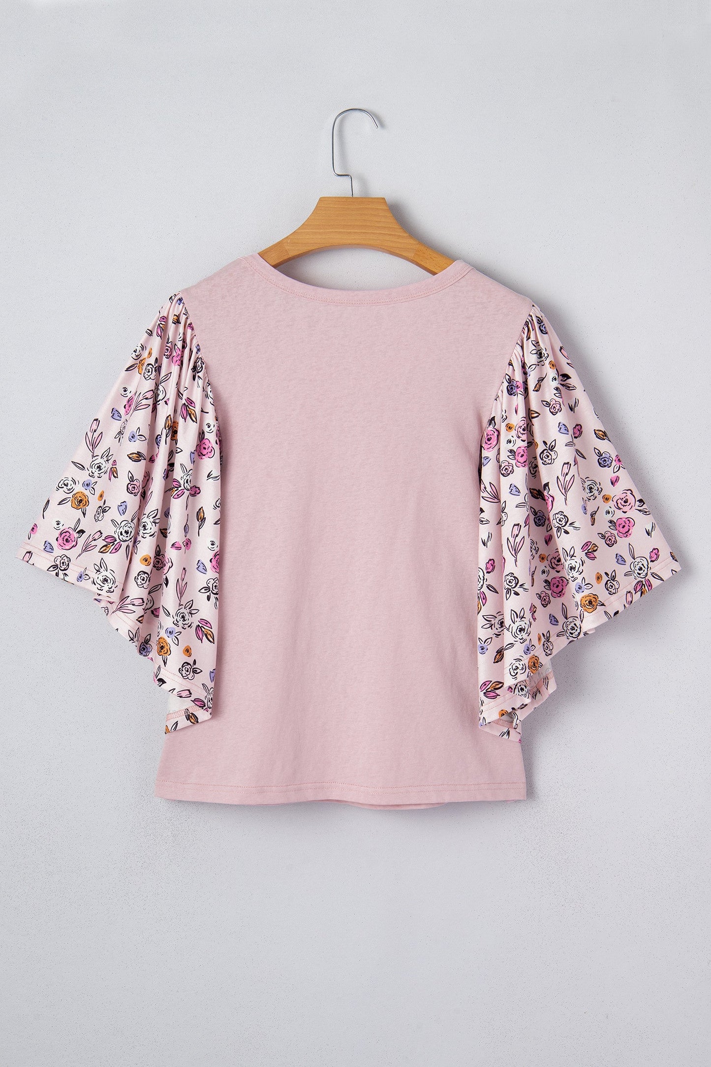 PRE-ORDER Pink Contrast Floral Blouse
