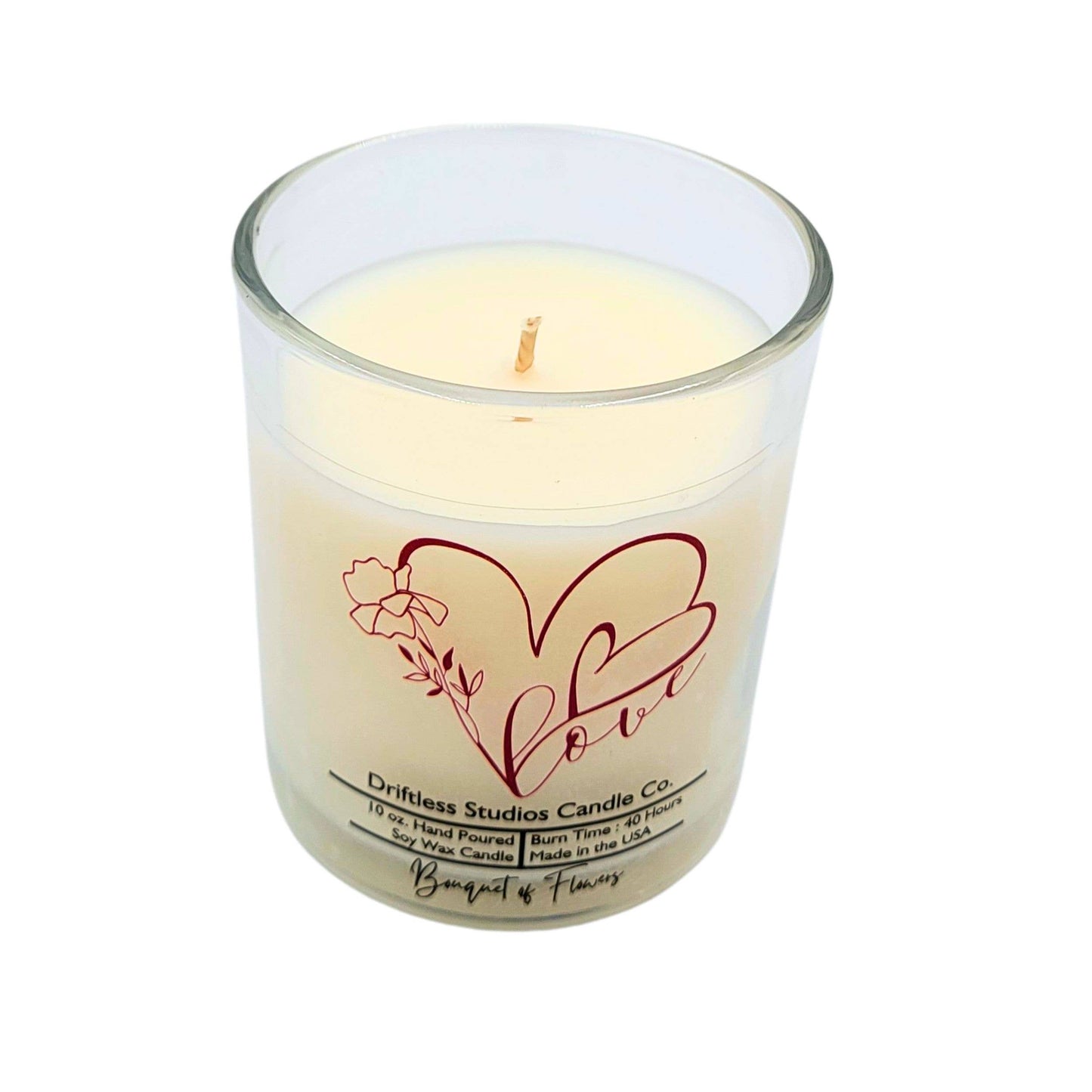 Love Heart Valentine Day Clear Candle - Valentines Gifts