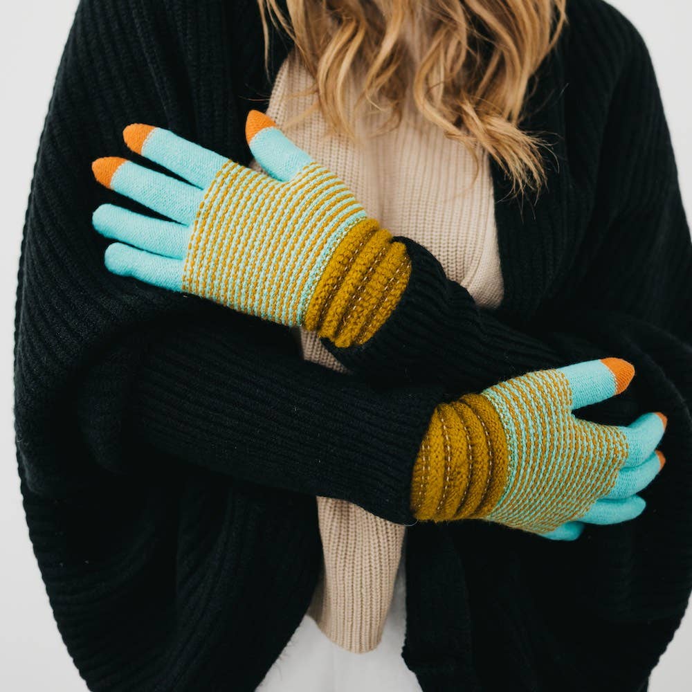 Multi Colored Kenize Knit Smart Gloves