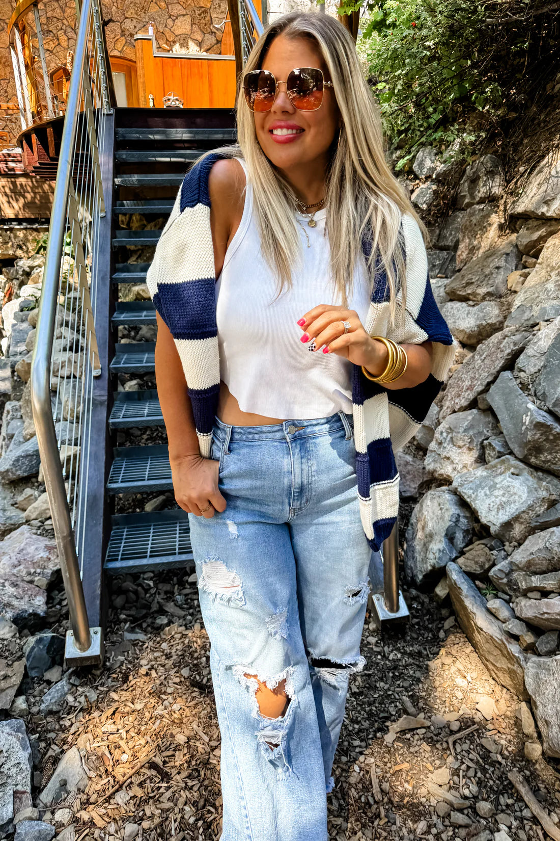 Kadie Stripe Knit Sweater
