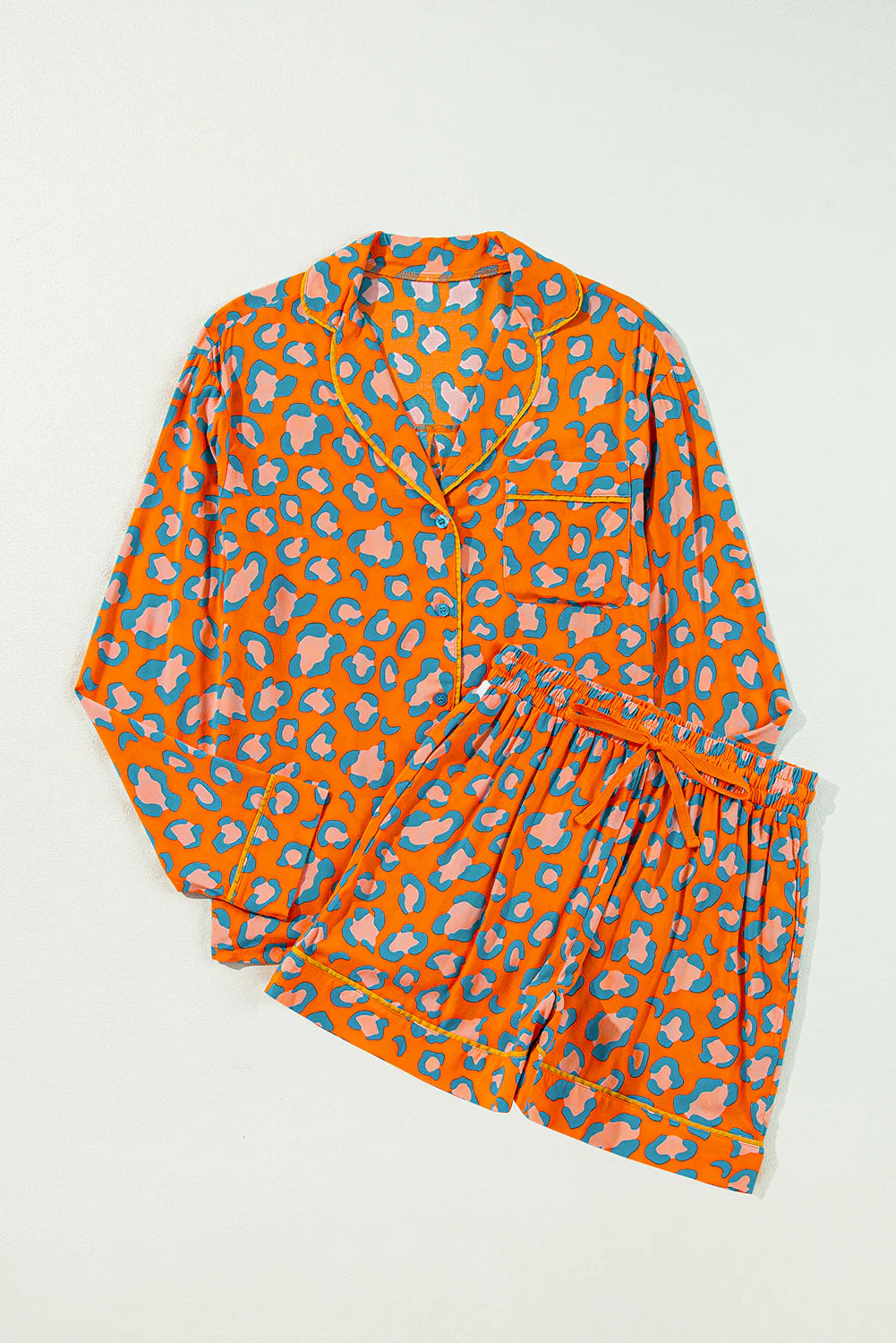 PRE-ORDER Orange Leopard Lounge Set
