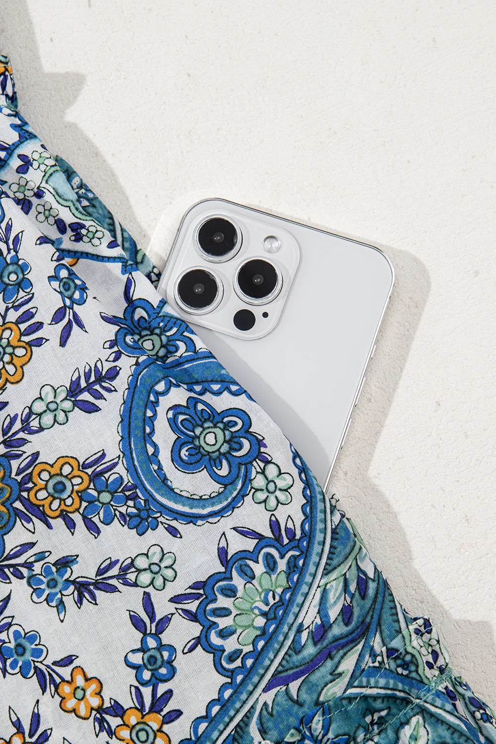 PRE-ORDER Blue Boho Paisley Dress