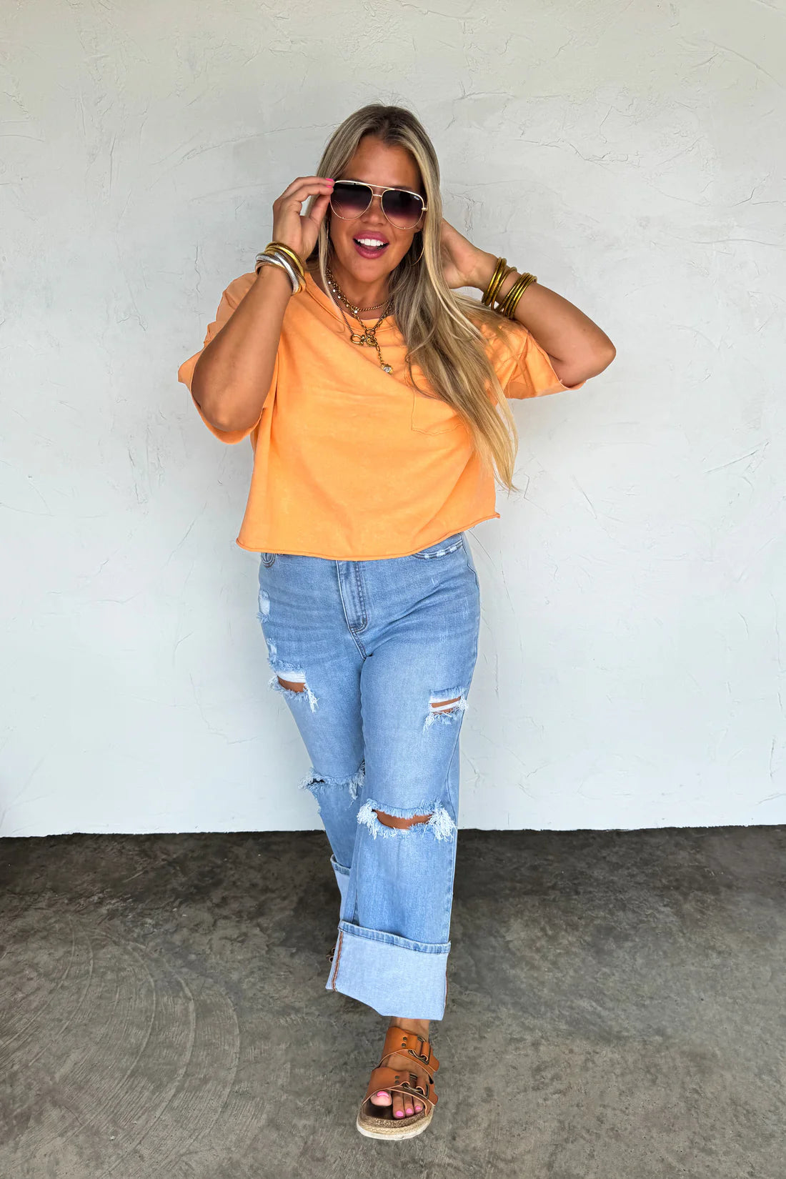 REGAN RAW HEM TEE