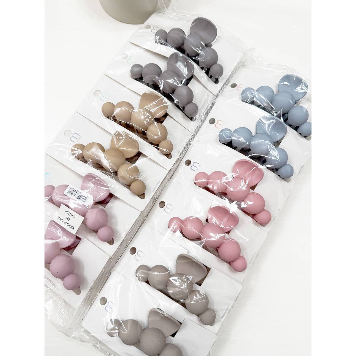Powdery Soft Matt Bubble Pearl Hair Claw Clips
