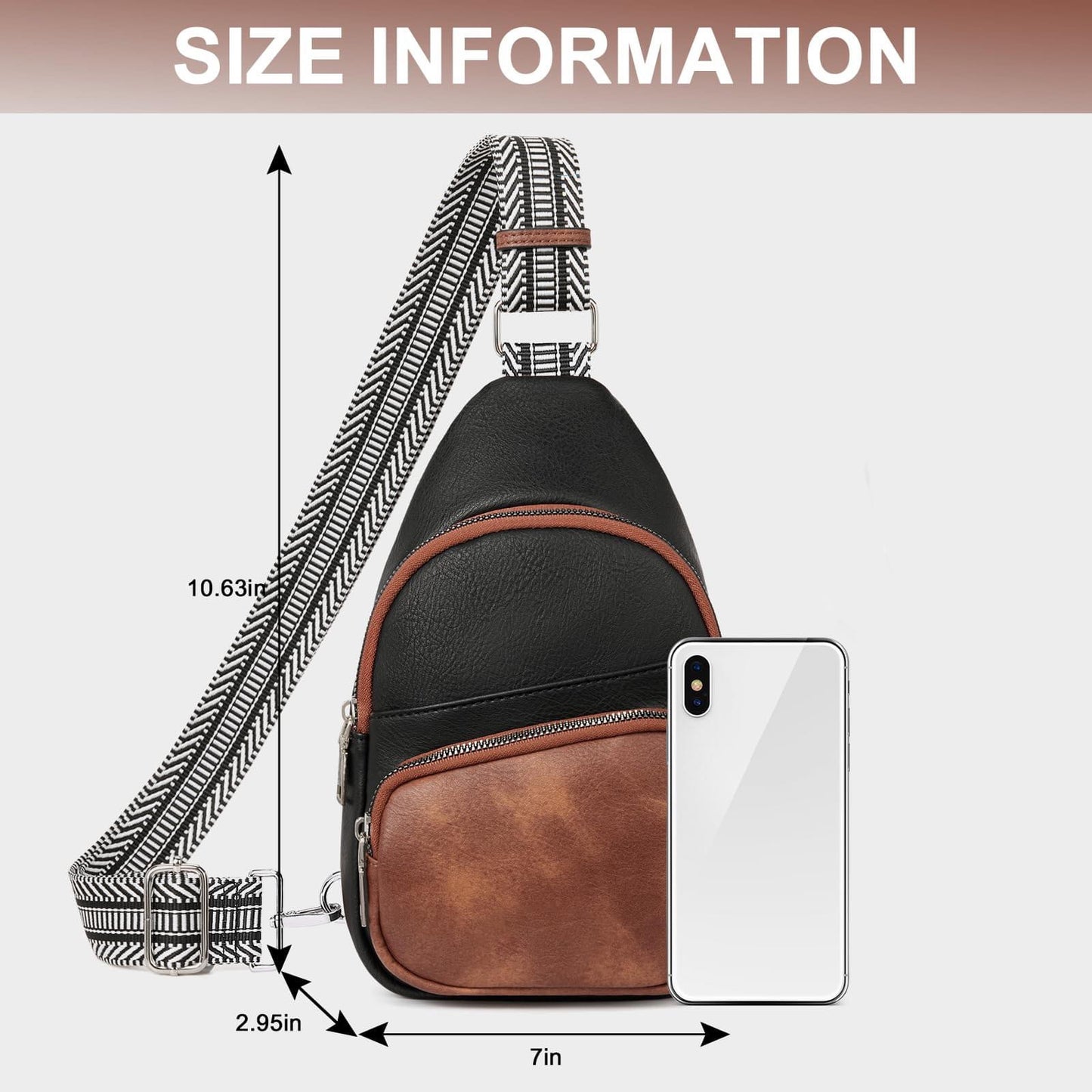 Two-Toned Vegan Leather Sling