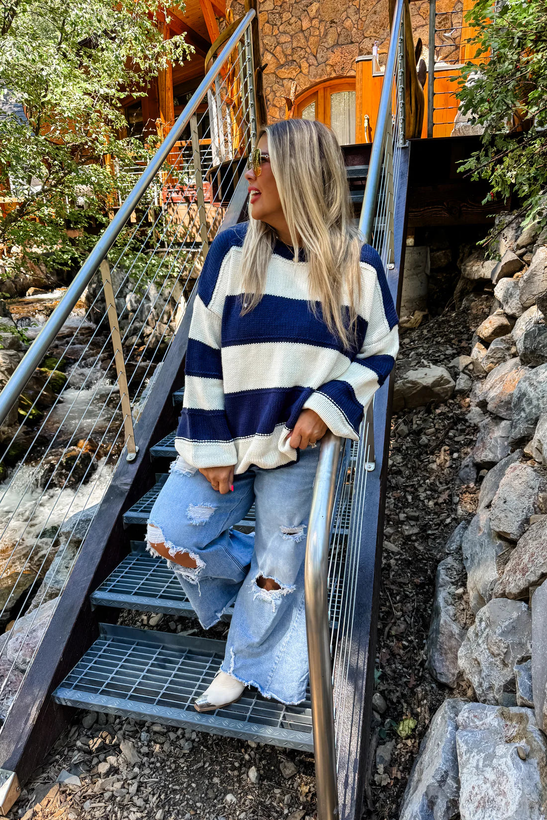 Kadie Stripe Knit Sweater