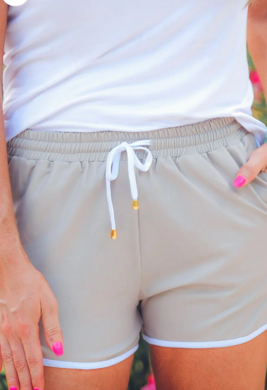 All Natural Solid Drawstring Everyday Shorts
