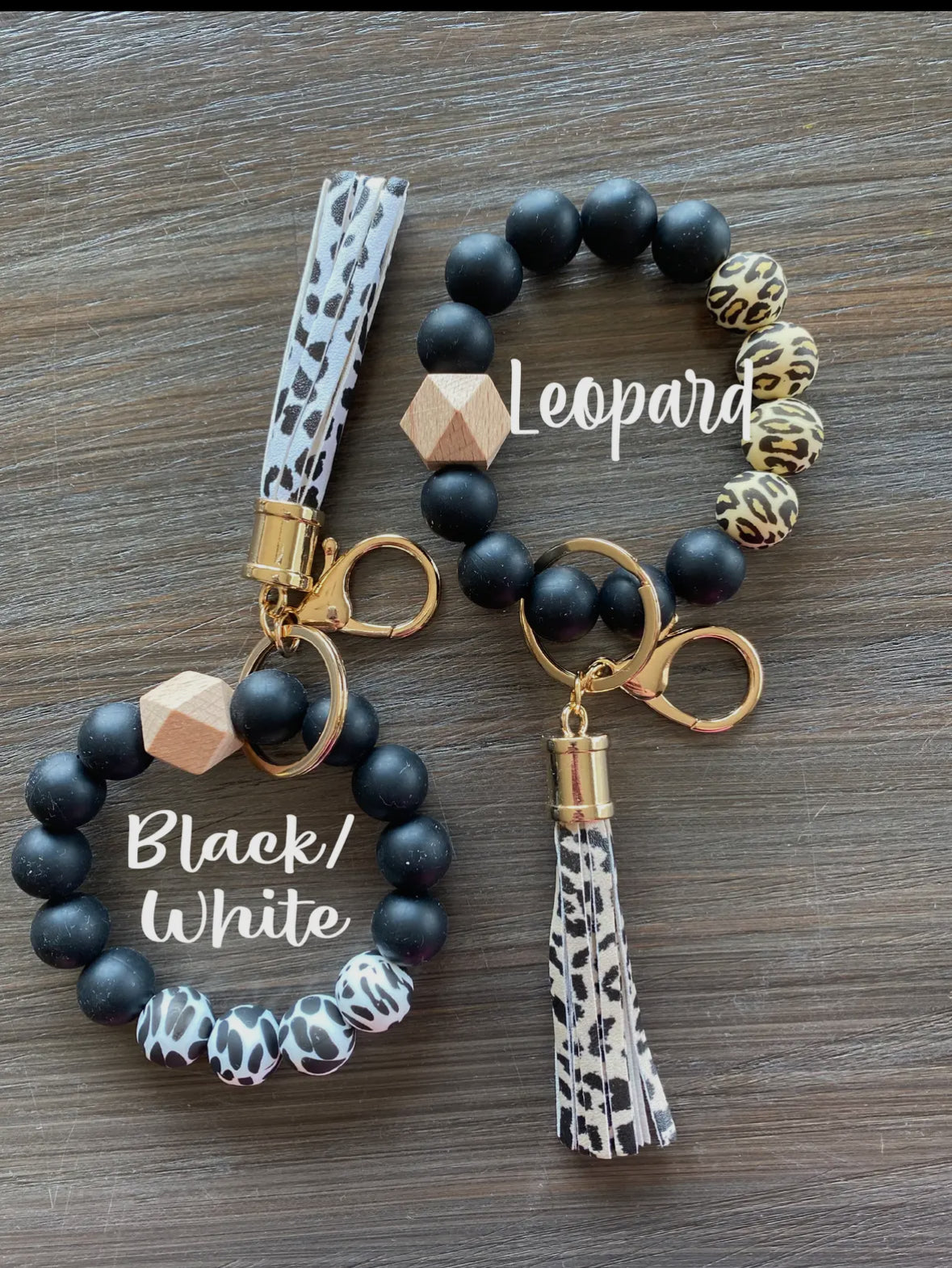 Silicone Bead Keychain Wristlet