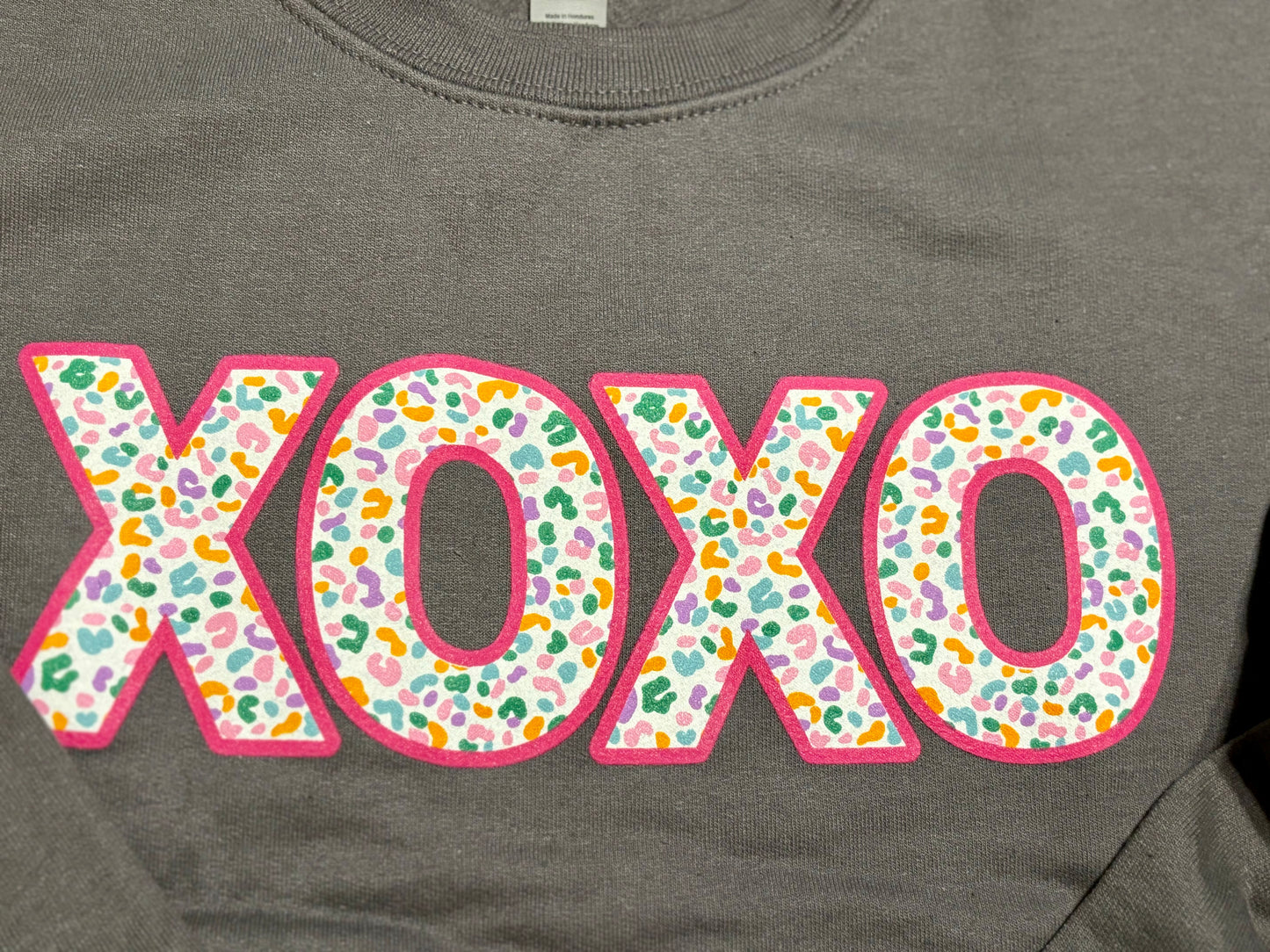 XOXO Leopard Crewneck