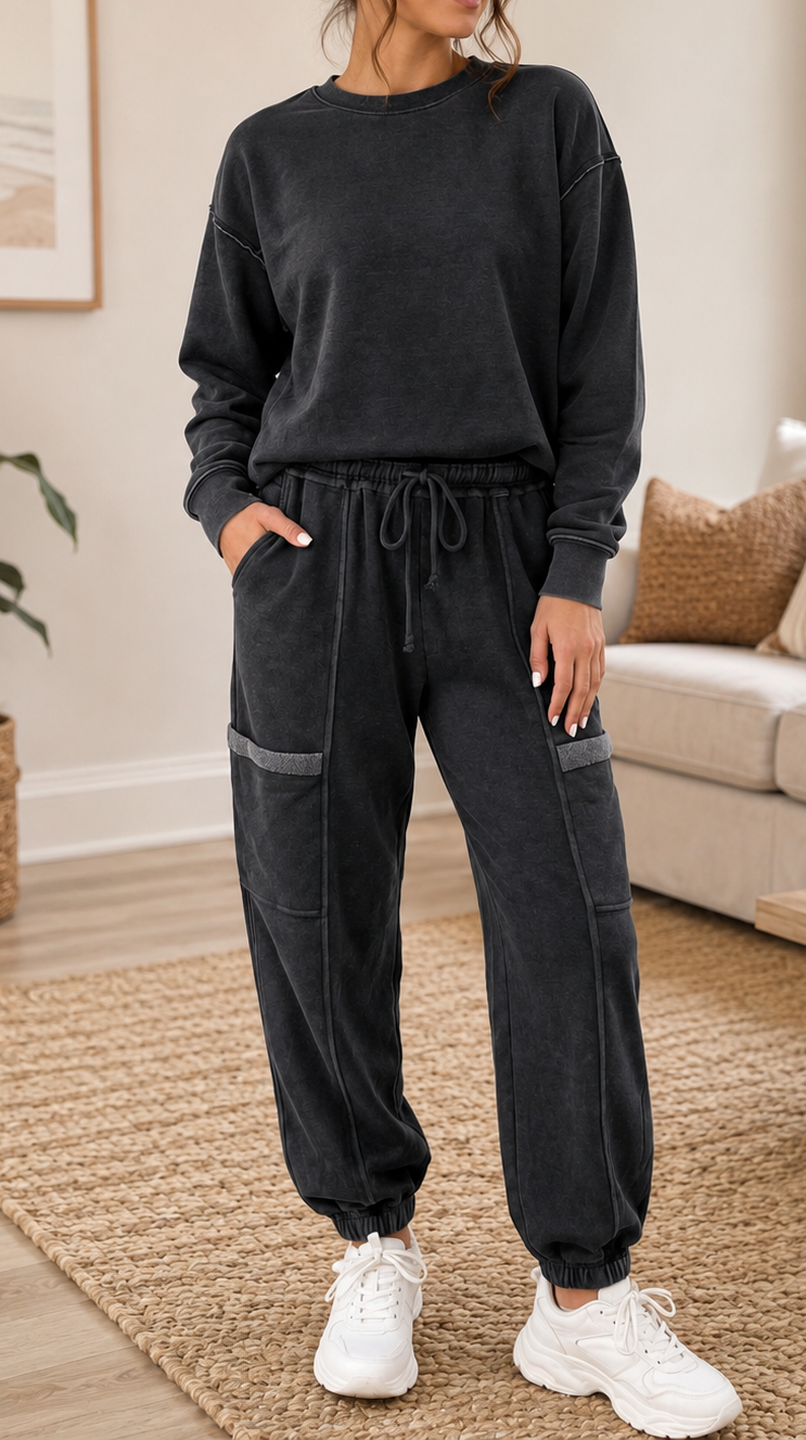 PRE-ORDER Grey Jogger Set