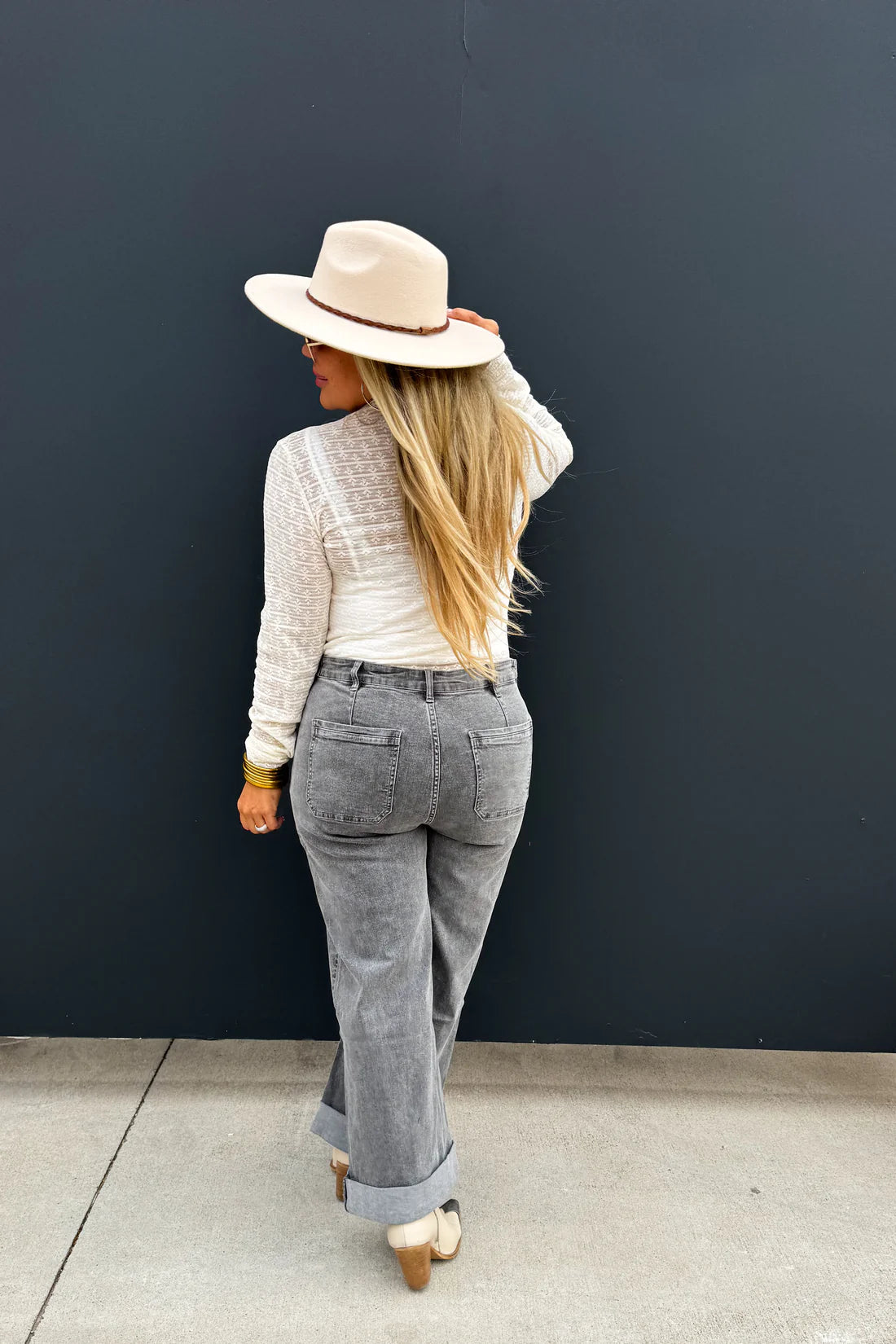 BLAKELEY Grey Clover Front Pocket Jeans