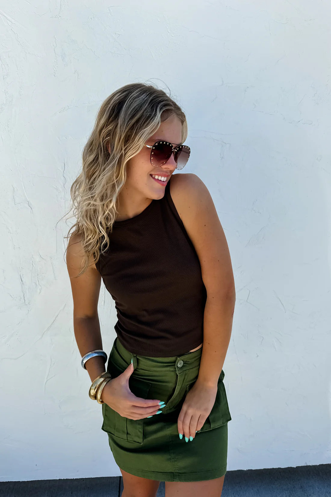 Taylor Ribbed Tank - Black