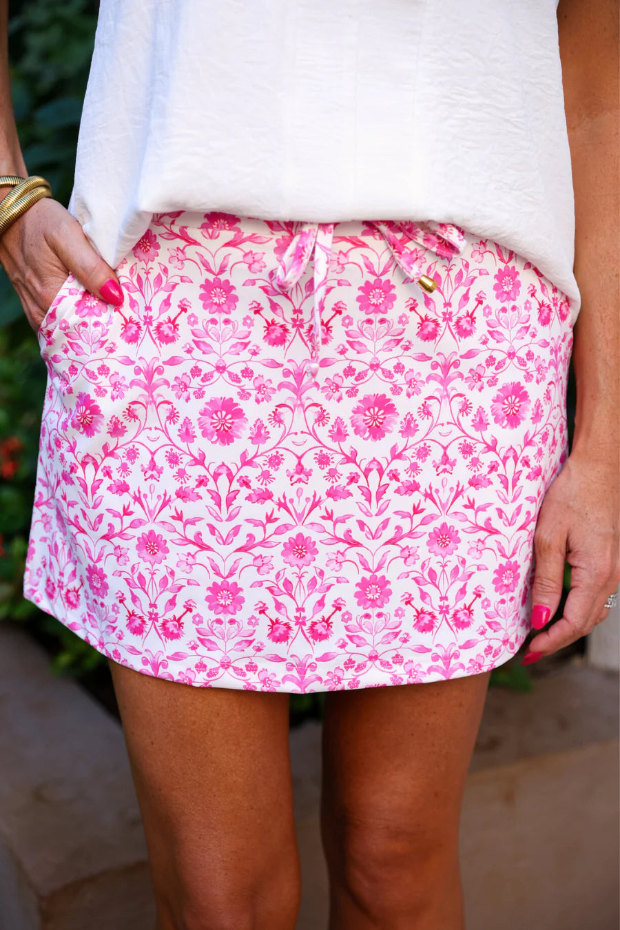 Enchanted Garden Skort, Pink loop