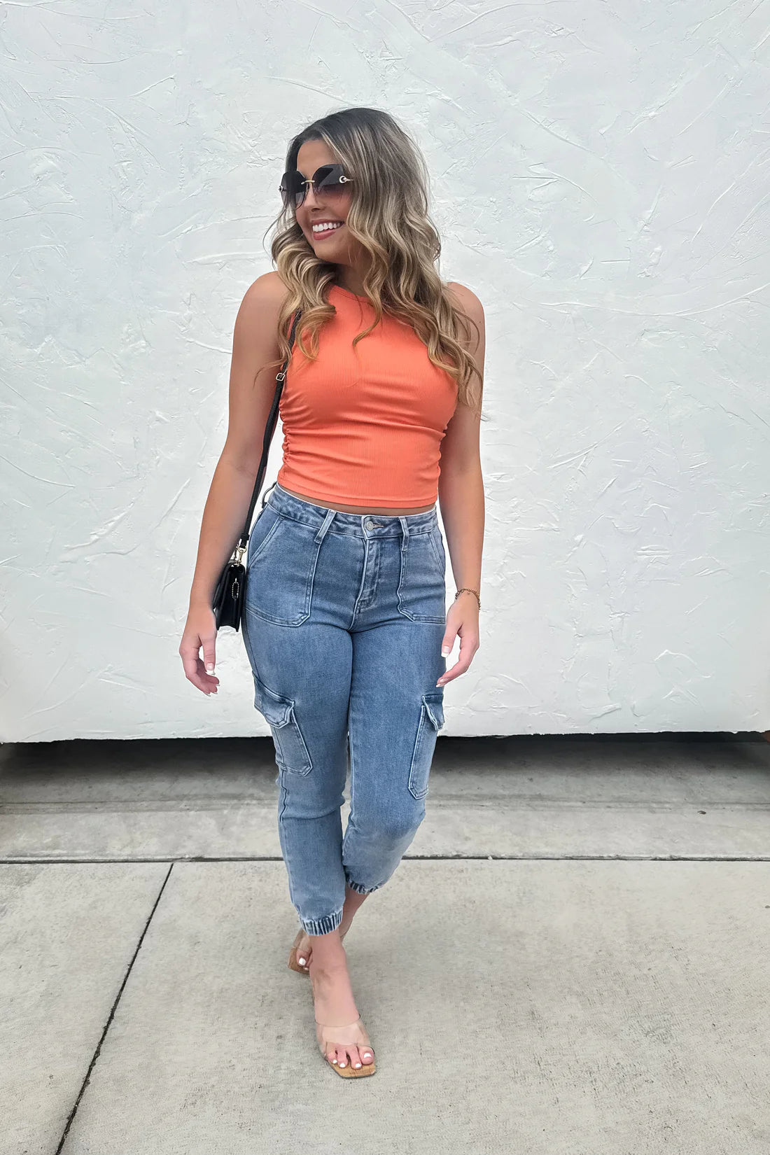 QUINN DENIM CARGO JOGGERS