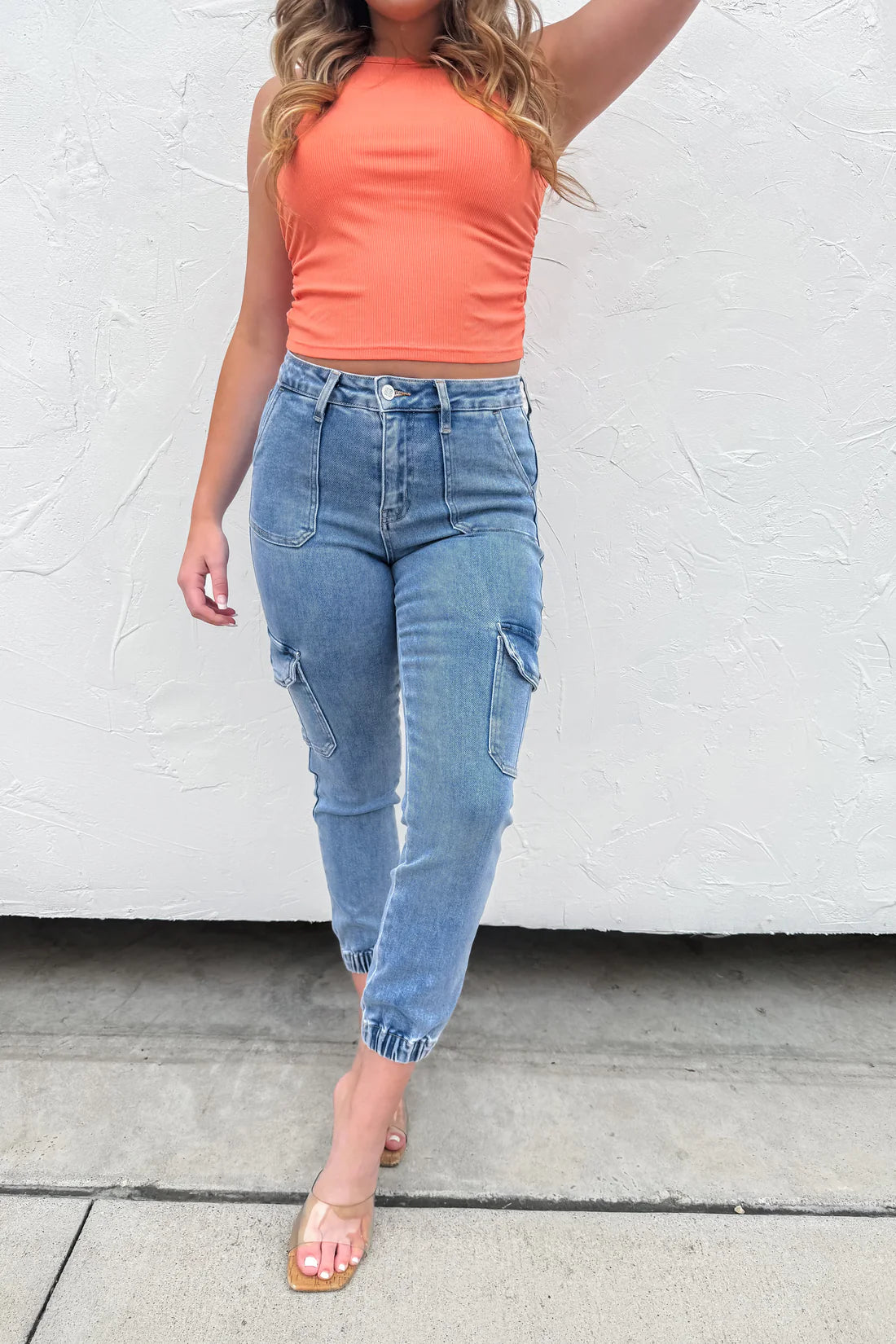 QUINN DENIM CARGO JOGGERS
