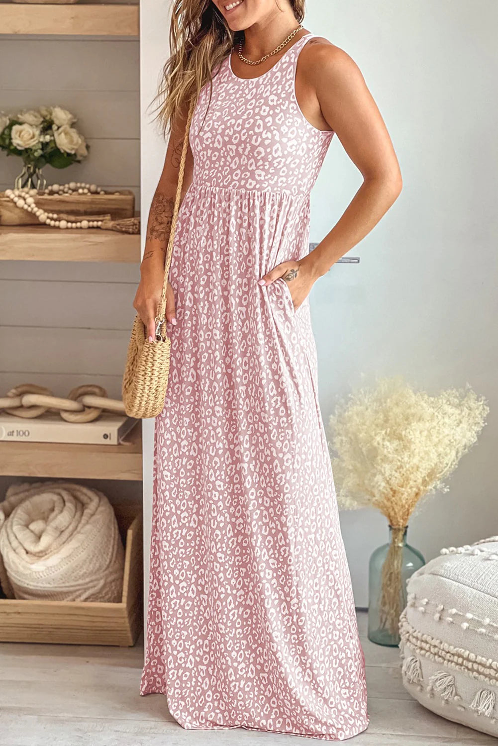 Light Pink Leopard Maxi