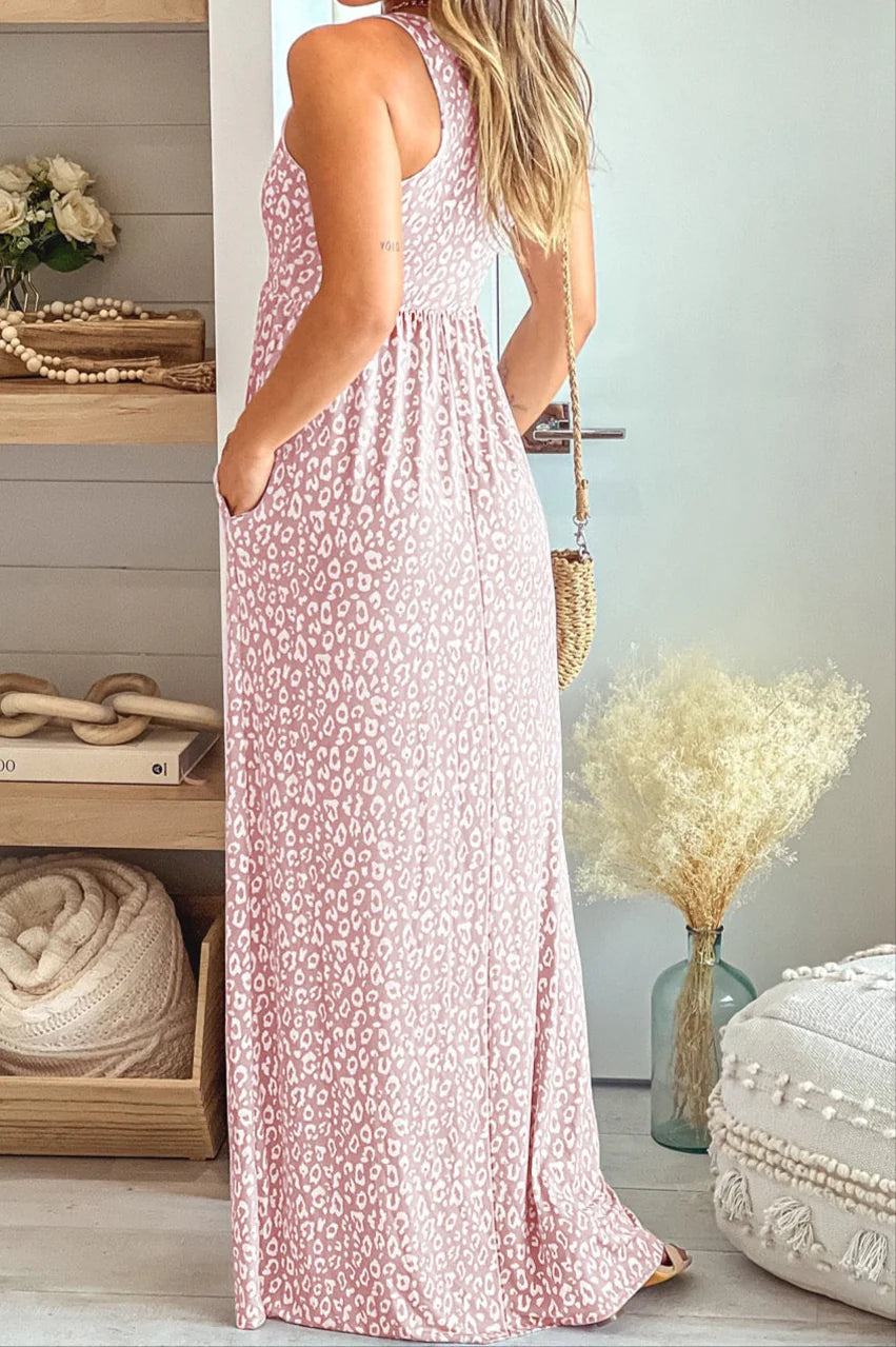 Light Pink Leopard Maxi