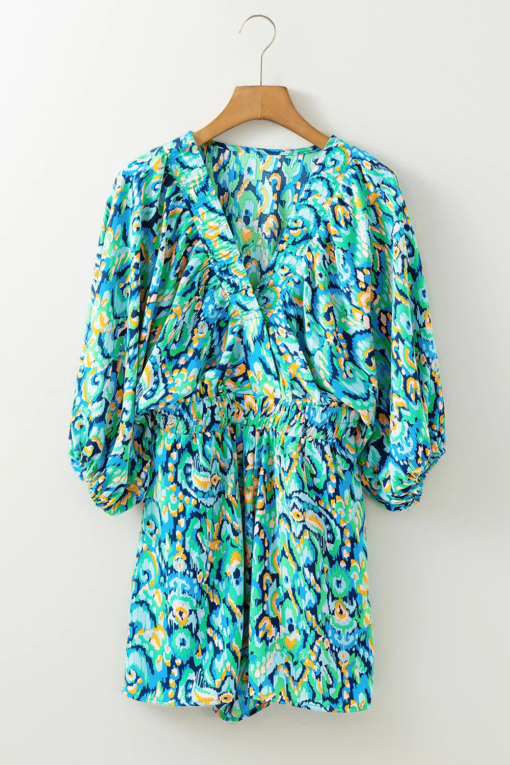 Teal Abstract Romper