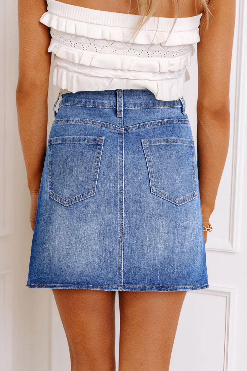 Denim Wrapped Skirt