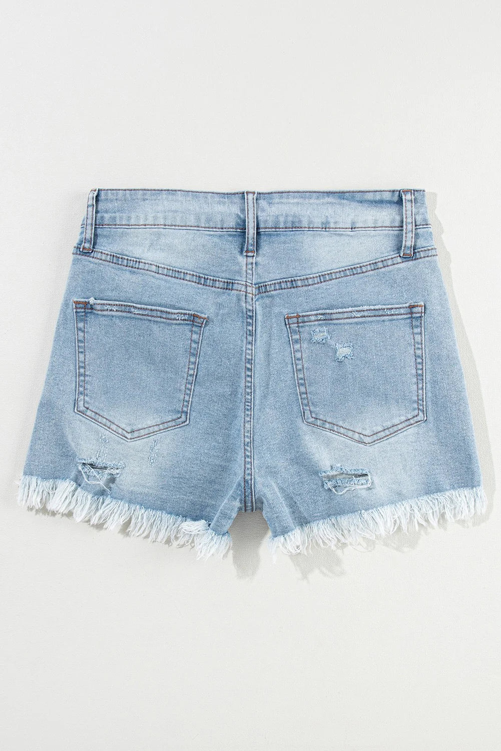 Distressed Denim Shorts