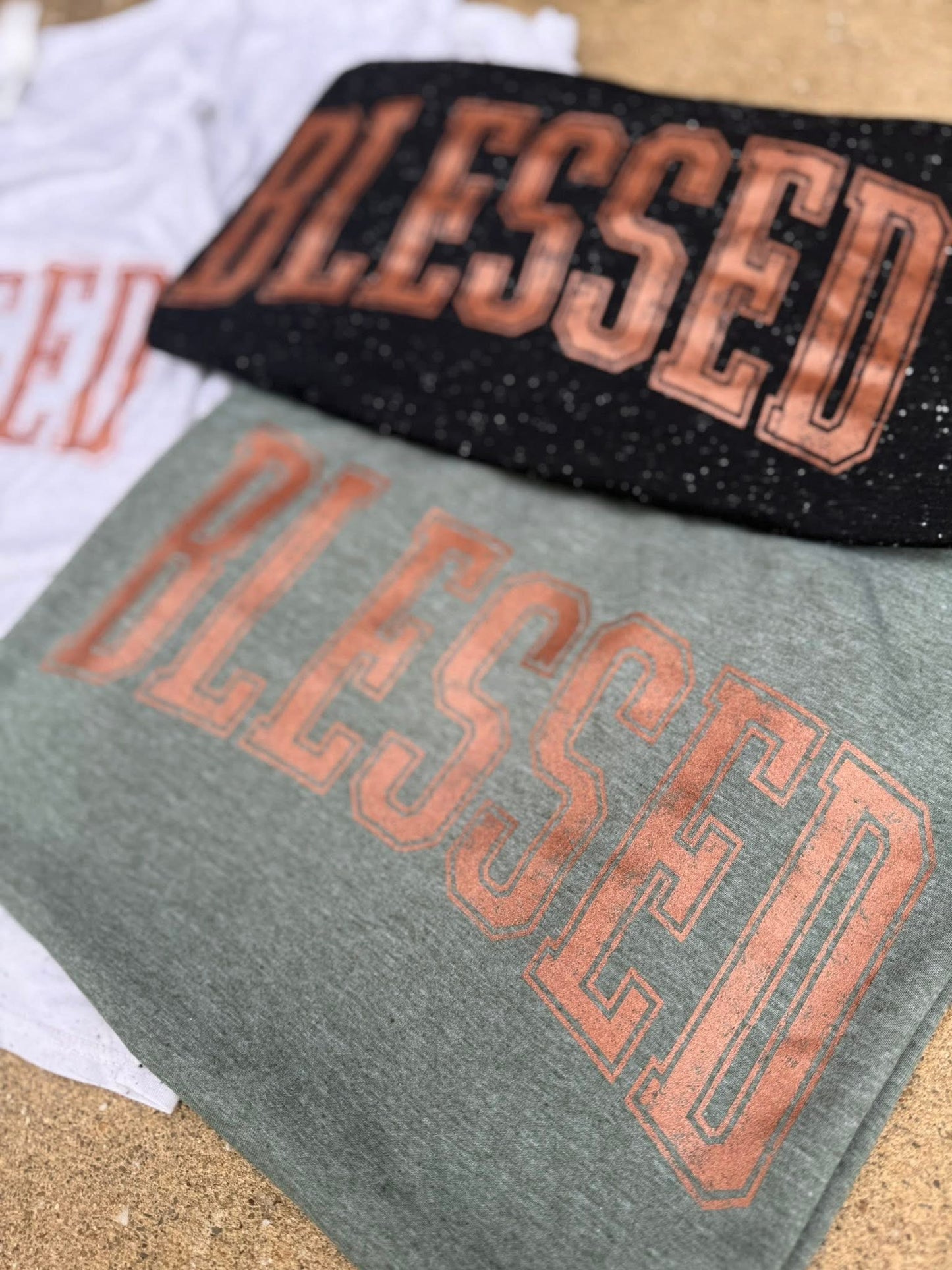 Black Metallic Blessed Tee