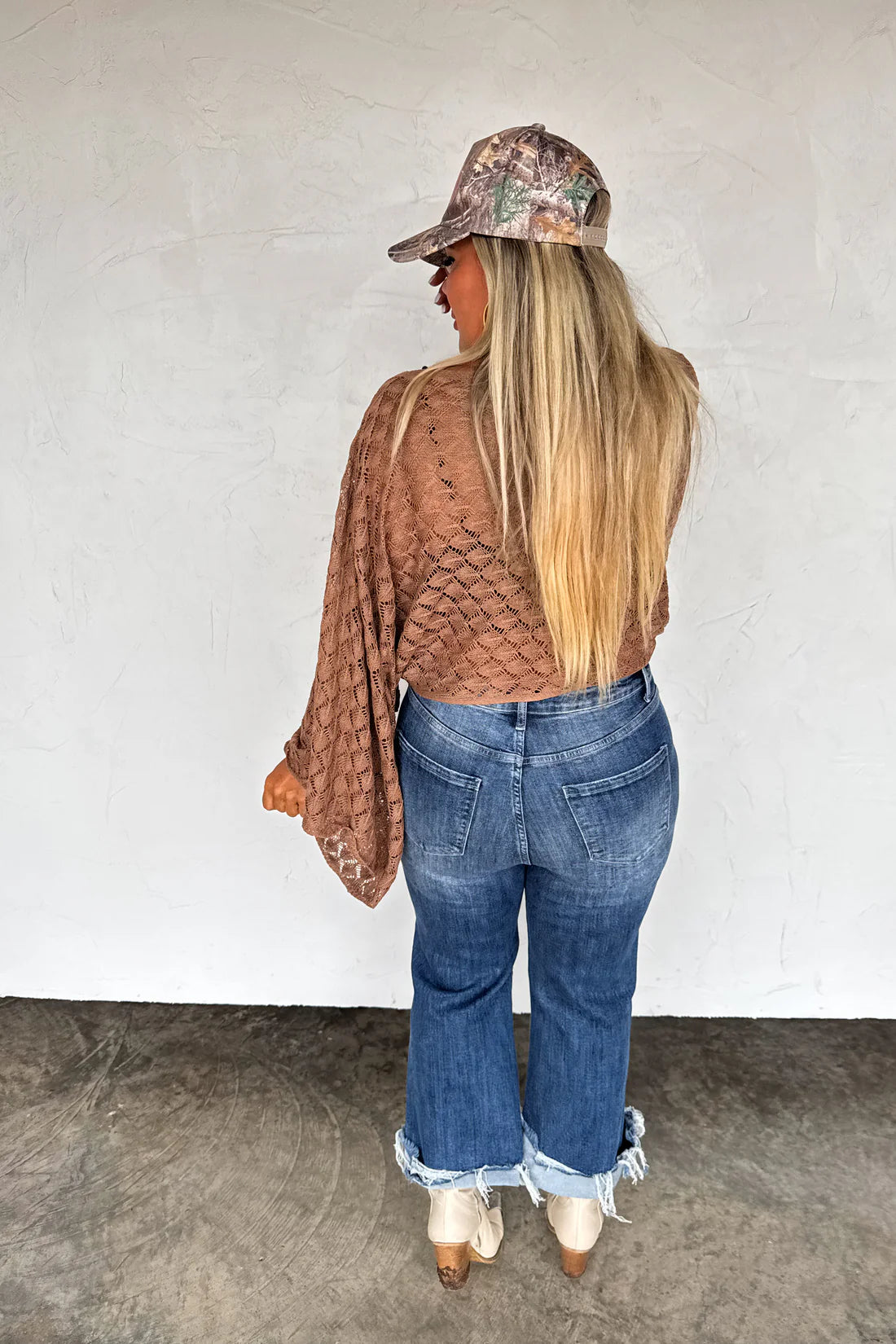 FALL COLORS FREE SPIRIT BELL SLEEVE TOP