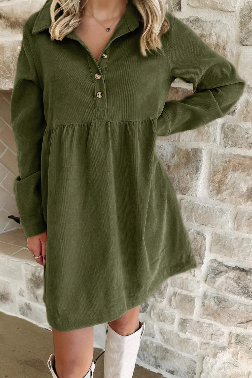 Corduroy Mini Dress