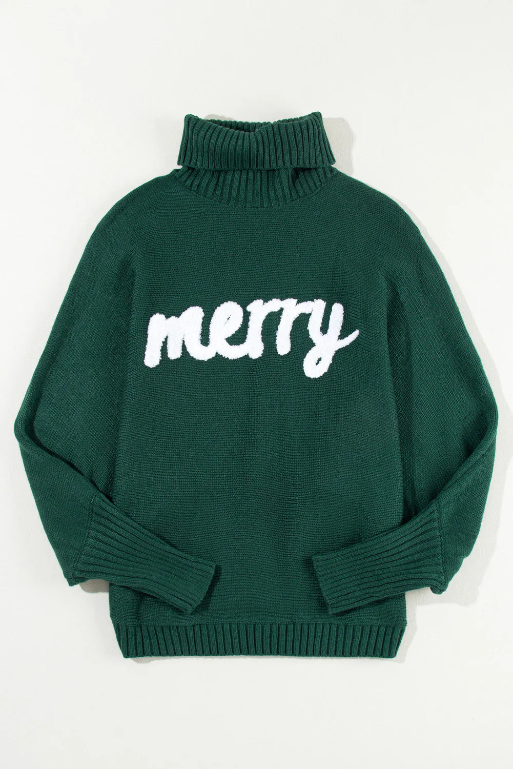 PRE-ORDER Green Merry Embroidered Sweater