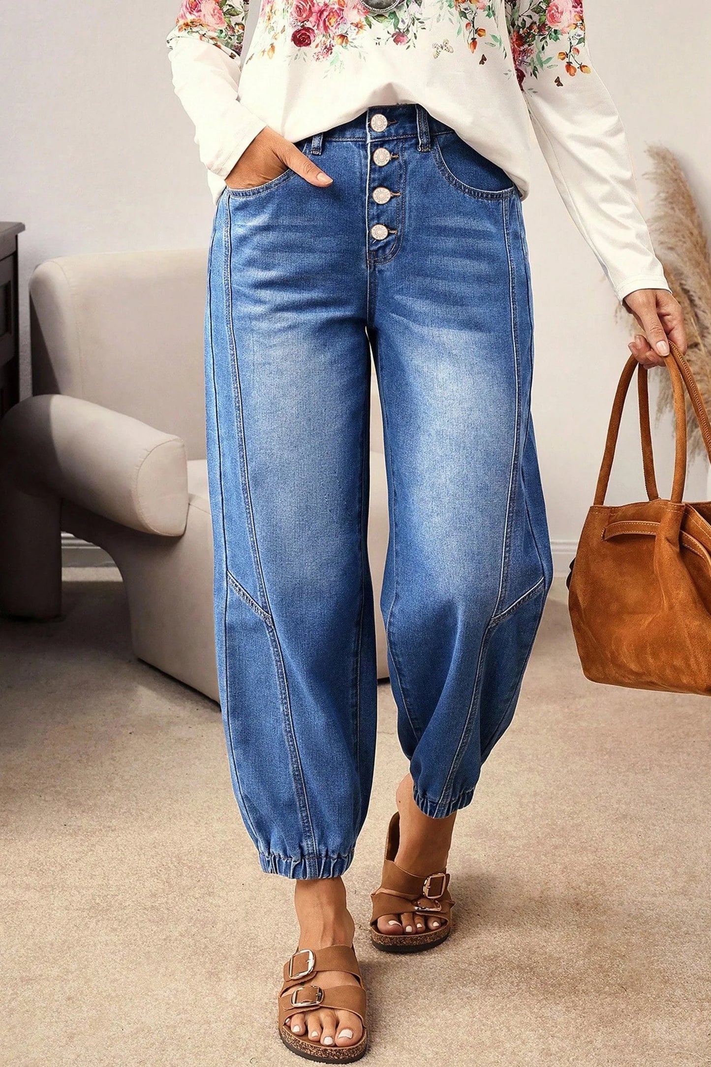 PRE-ORDER 4 Button Casual Jeans