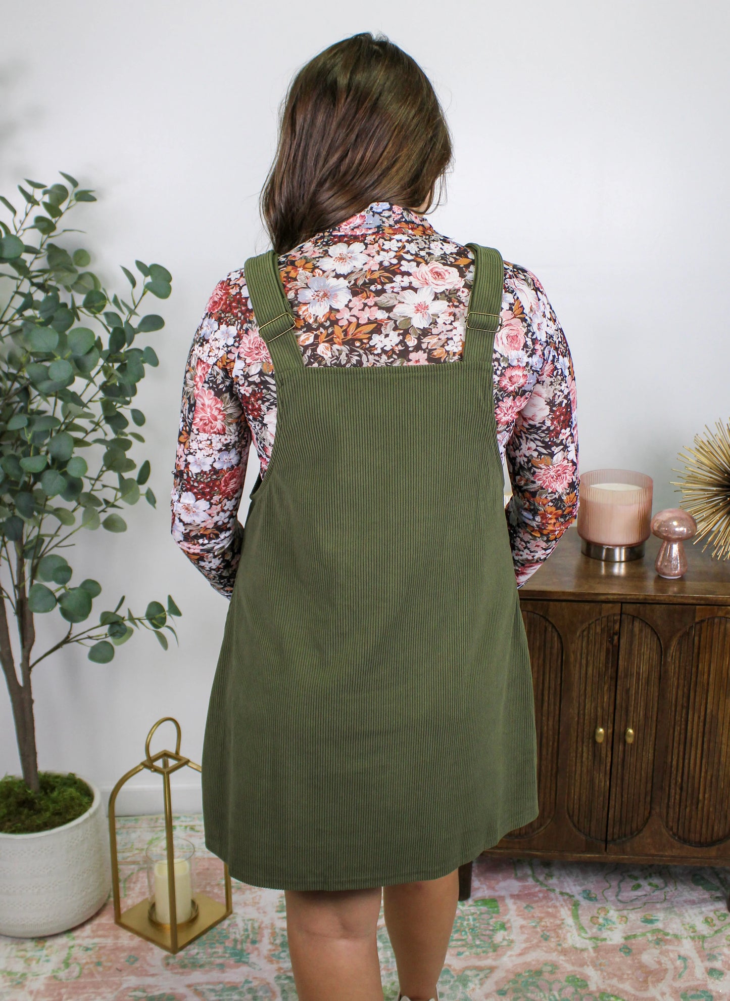 Green Overall Dress