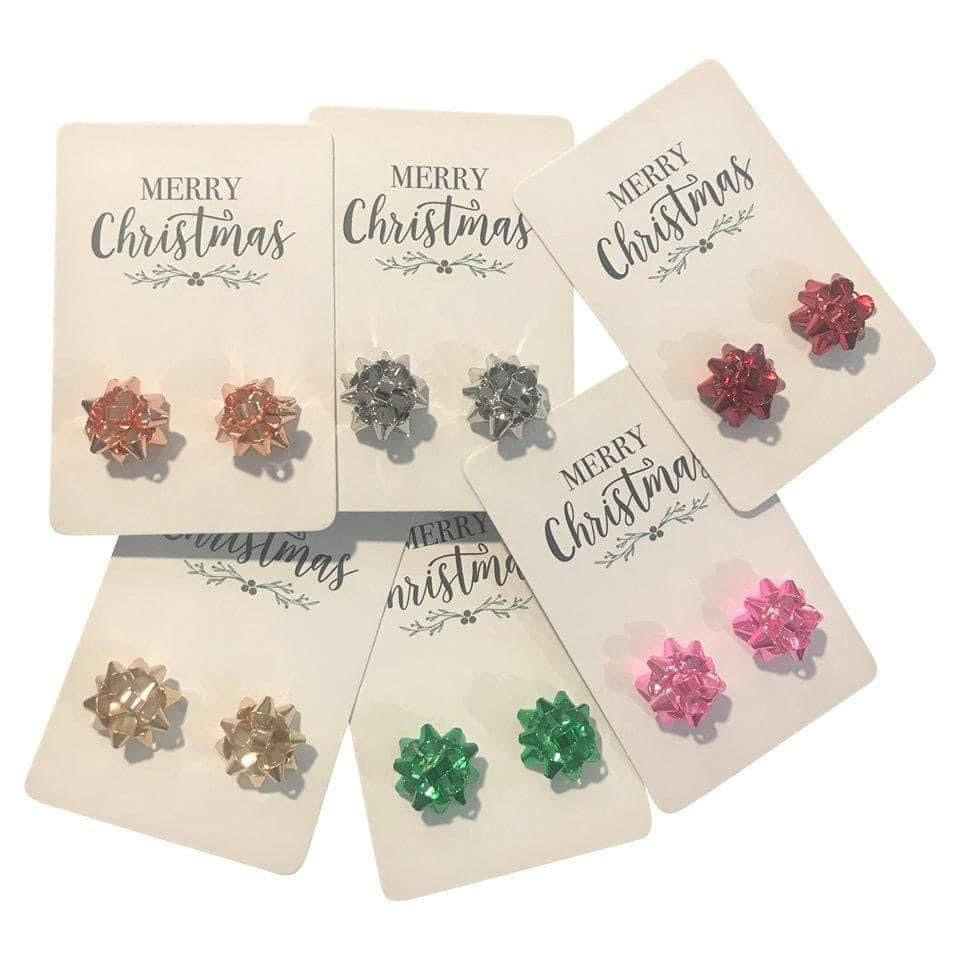Christmas Bow Earrings