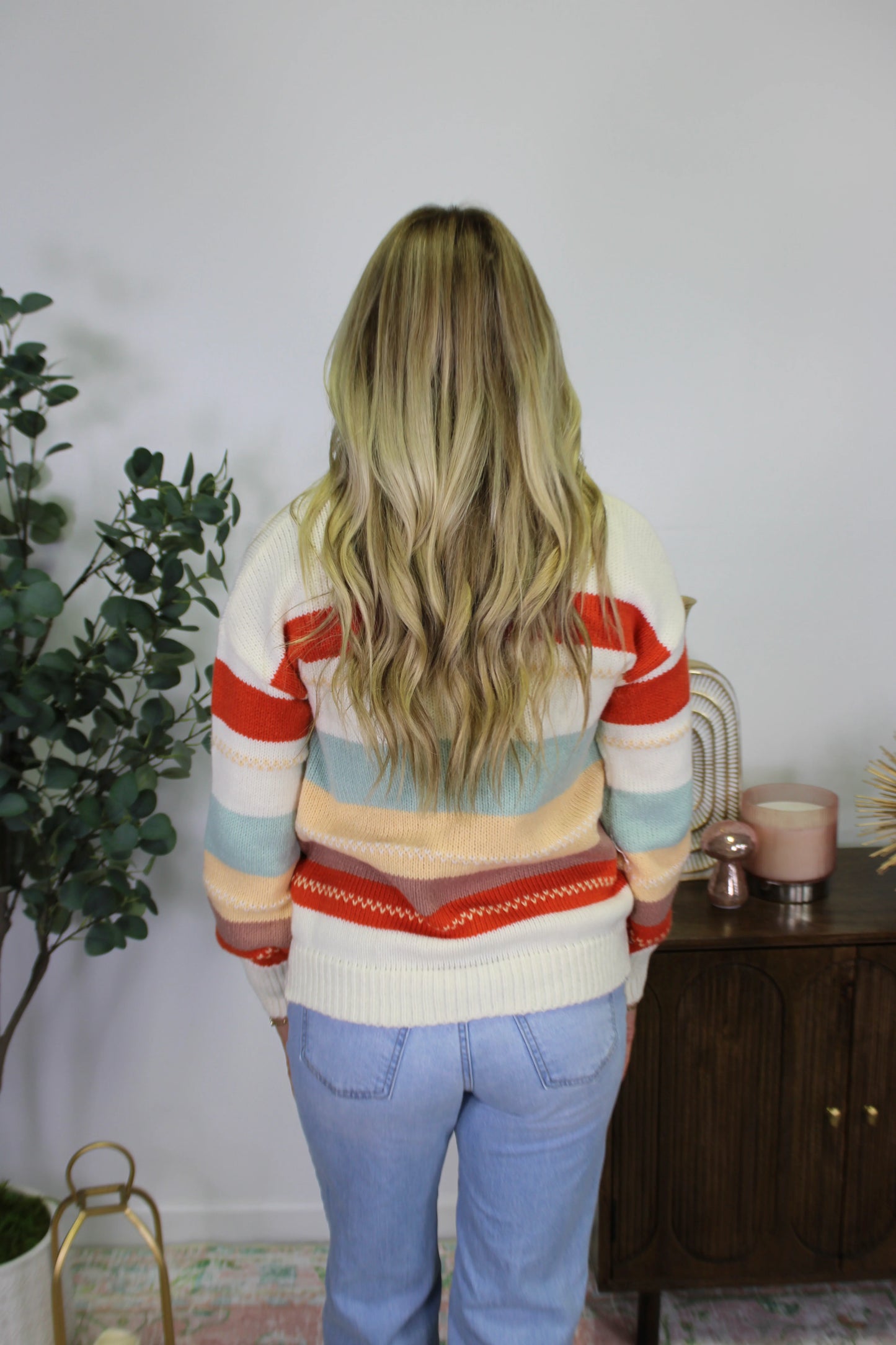Boho Striped Sweater