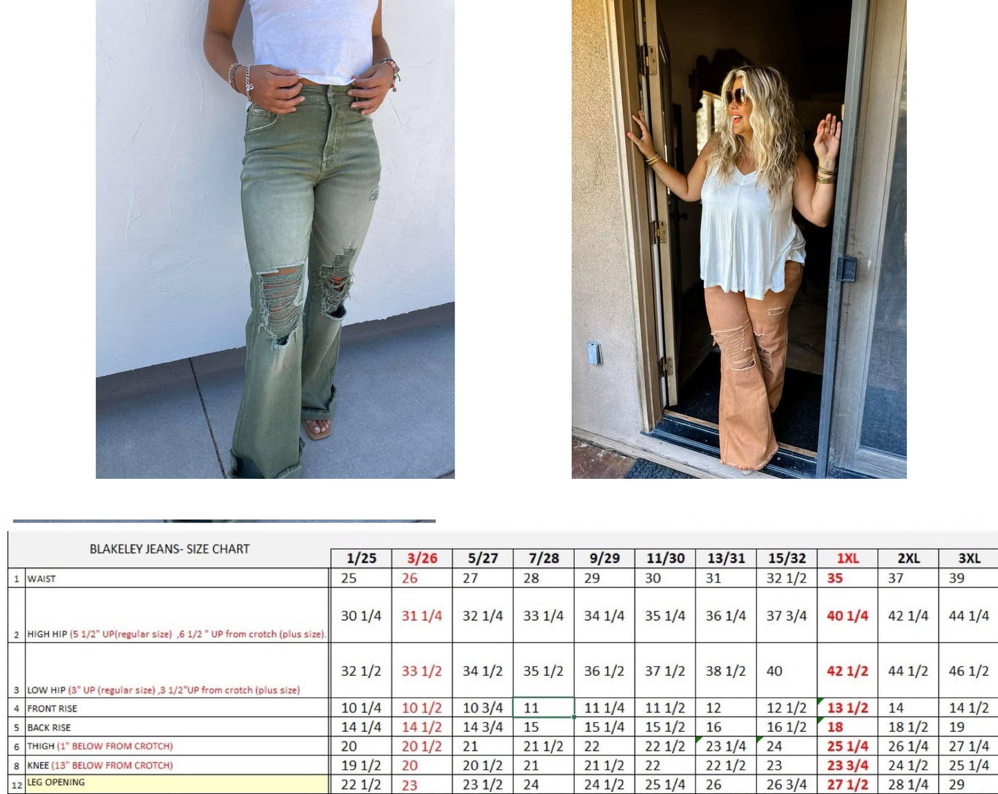 BLAKELEY DISTRESSED COLORED JEANS: OLIVE REG-32" INSEAM