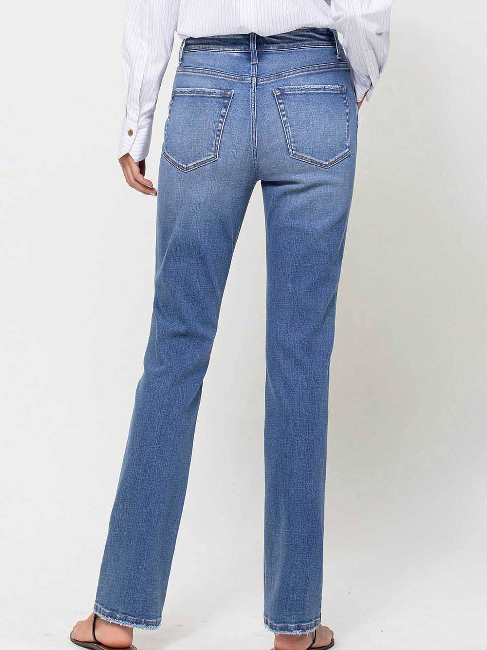 FLYING MONKEY STRETCH HIGH-RISE STRAIGHT LEG JEANS