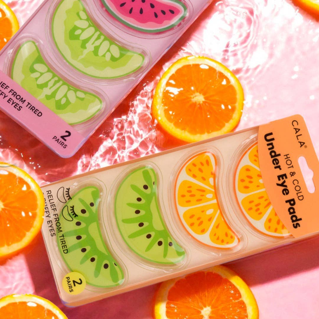 Hot and Cold Undereye Pads: Orange/Kiwi