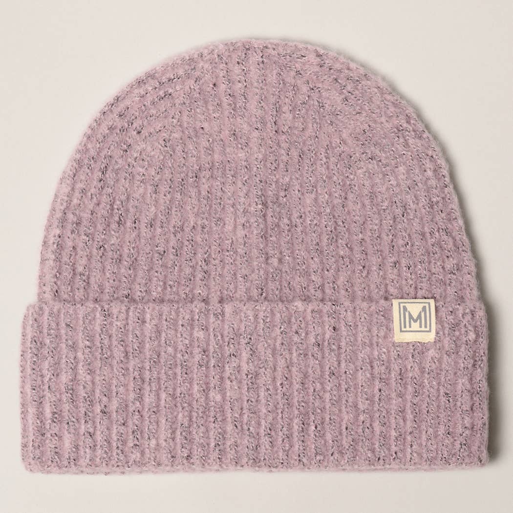 Soft Basic Ribbed Knit Cuff Beanie Hat / ONE SIZE