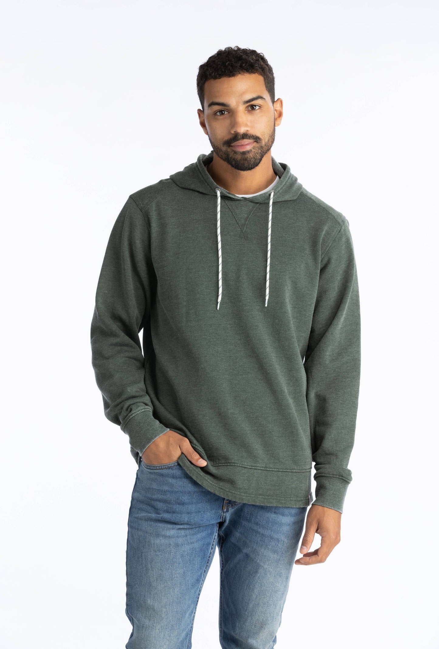 Men's Flash Burnout Hoody - Deep Green