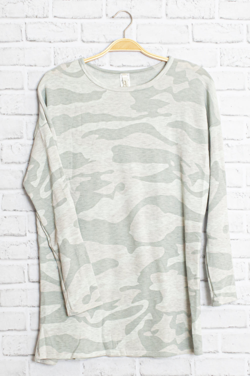 GREY GREEN CAMO TUNIC TOP