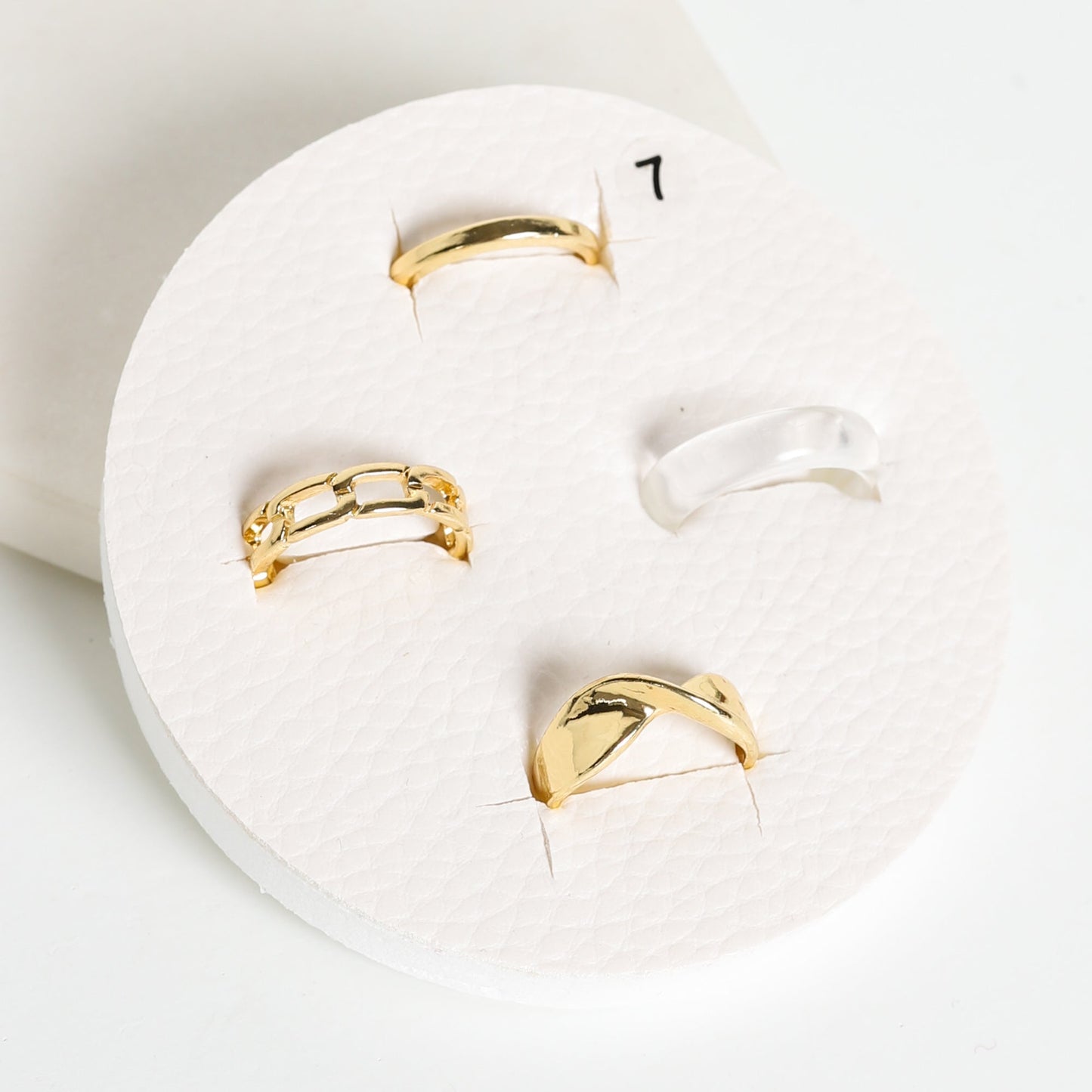 Stacked to Perfection Metal and Acrylic Ring Set