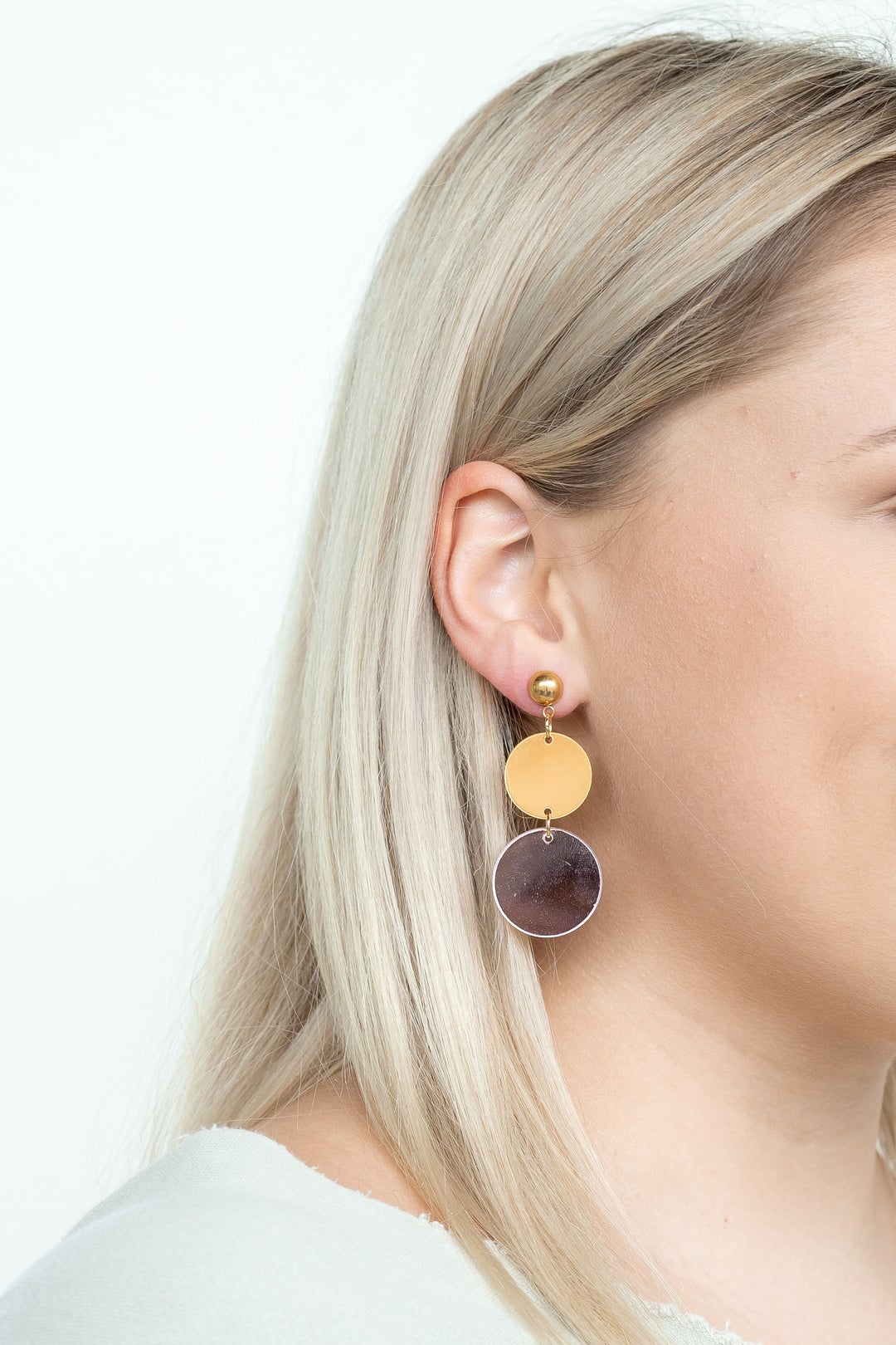 Addison Earrings - Mirrored Gold and Rose Gold