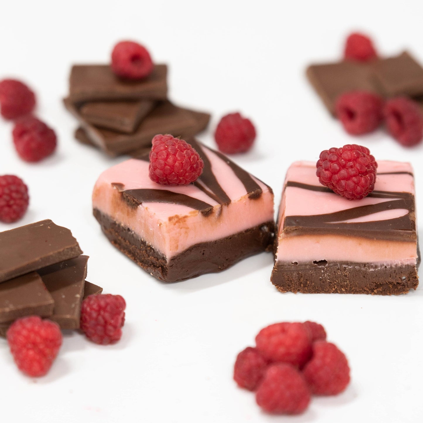 Raspberry Chocolate Swirl Fudge (1/2 lb Package)