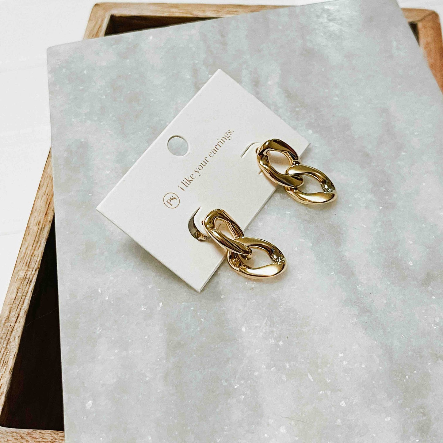 DOUBLE LINKED HOOP EARRINGS